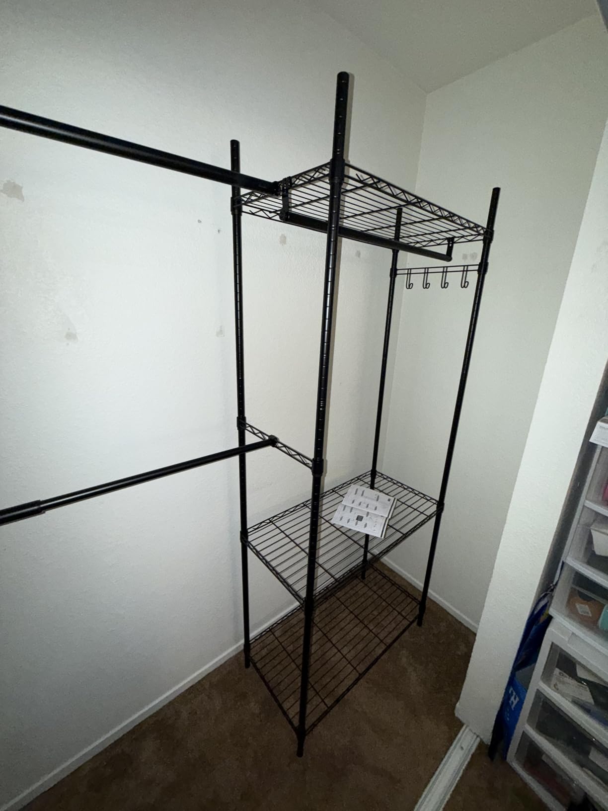 Golpart Heavy Duty Clothes Rack Metal Wardrobe with Adjustable Wire Shelves customer photo 1
