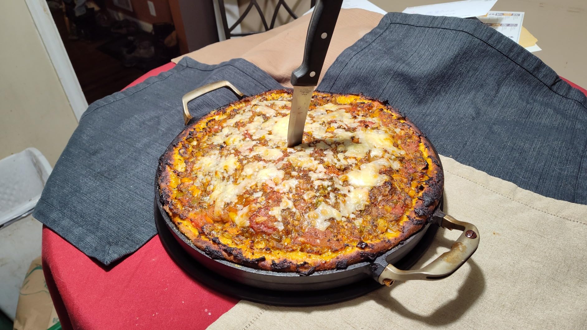 Outset BBQ Paella & Deep Dish Pizza Pan, 18.2