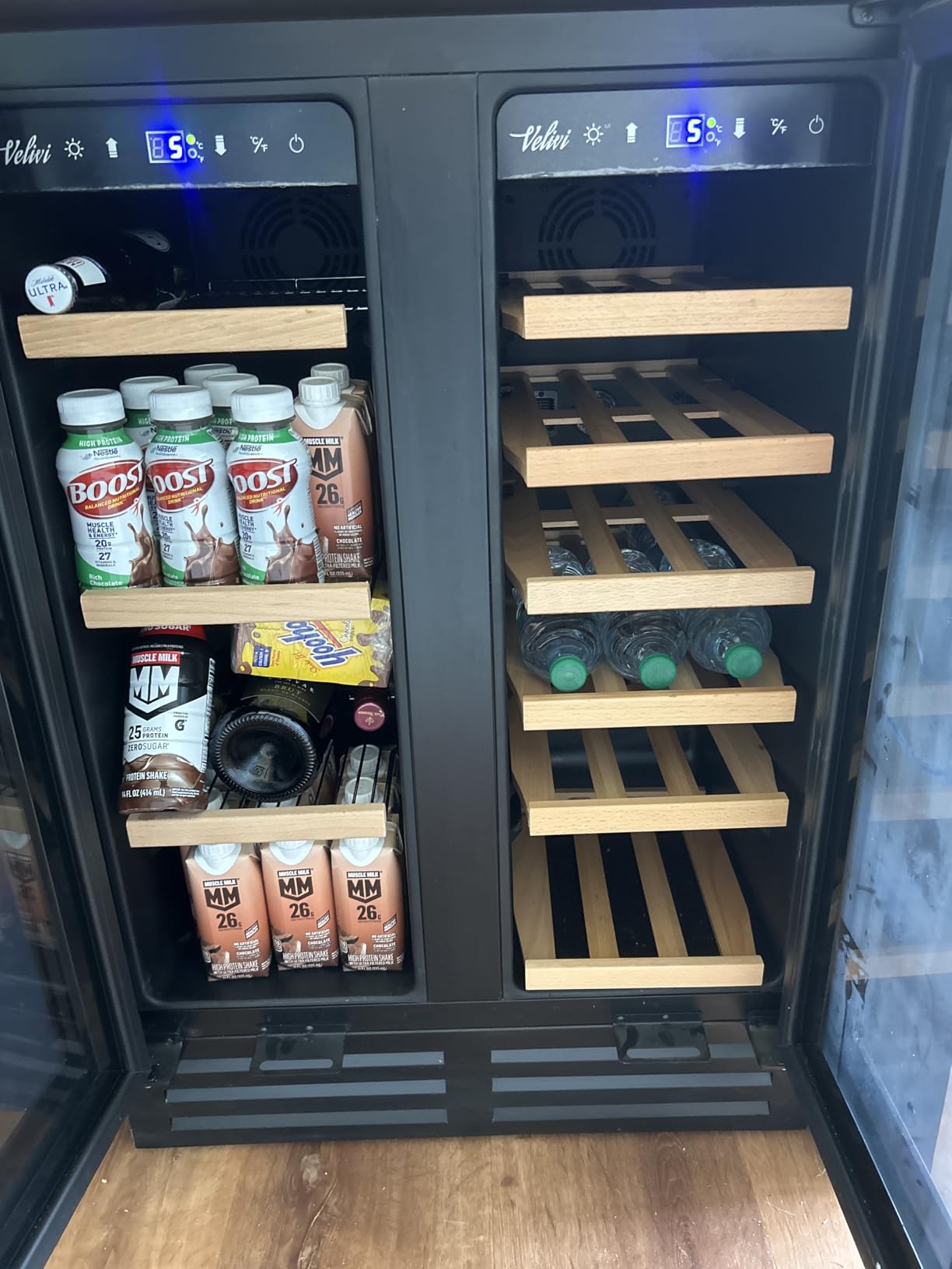 Velivi 24'' Beverage Refrigerator Under Counter Built-In and Drink Fridge with Glass Door for Soda, Beer, Water, and Milk customer photo 1