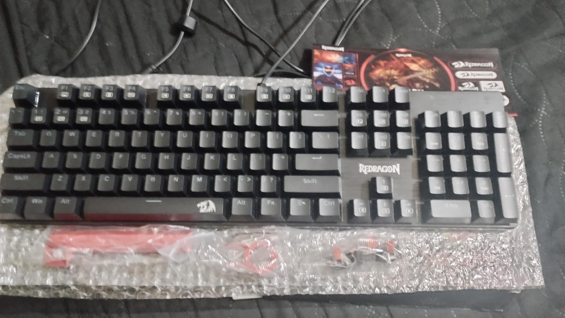 Redragon Mechanical Gaming Keyboard Wired, 11 Programmable Backlit Modes, Hot-Swappable Red Switch, Anti-Ghosting, Double-Shot PBT Keycaps, Light Up Keyboard for PC Mac customer photo 1