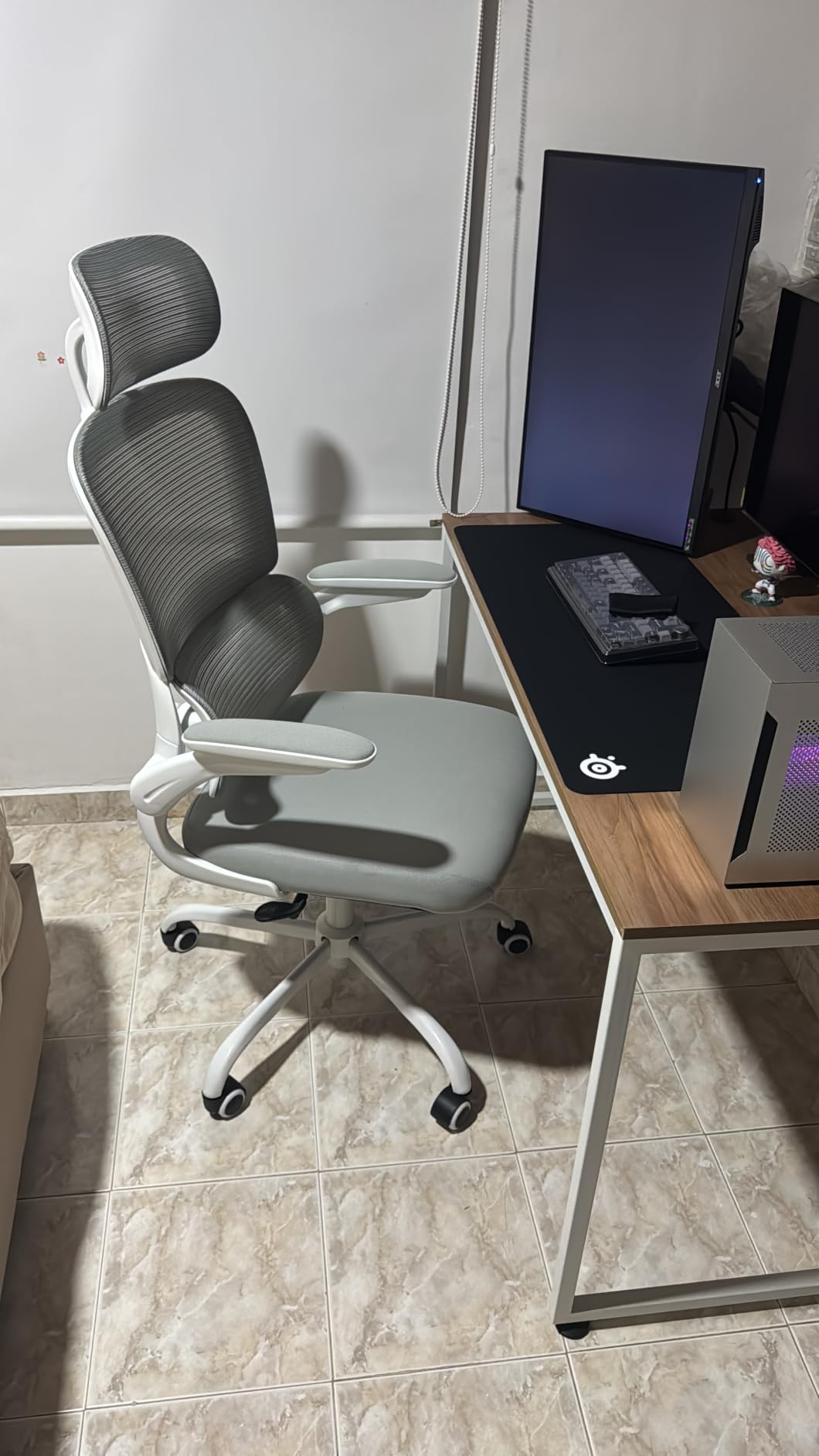 TRALT Office Chair Ergonomic Desk Chair - Gaming Chair with Lumbar Support | 330 LBS Home Office Desk Chairs with Headrest, Reading Chair with Flip-up Armrests, Comfortable Computer Chairs (1, Black) customer photo 1
