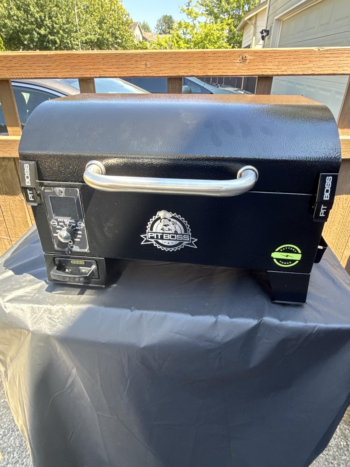 Pit Boss 150 Battery Powered Wood Pellet Grill & Smoker with Flame Broiler, 256 Sq In customer photo 1