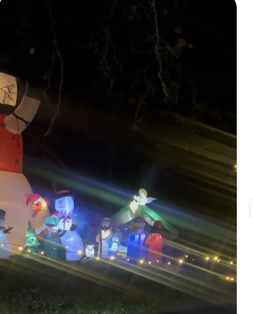 8 FT Christmas Inflatables Nativity Scene Outdoor Decorations, Christmas Blow Up Yard Decorations Nativity Sets for Garden Lawn Xmas Decor customer photo 2