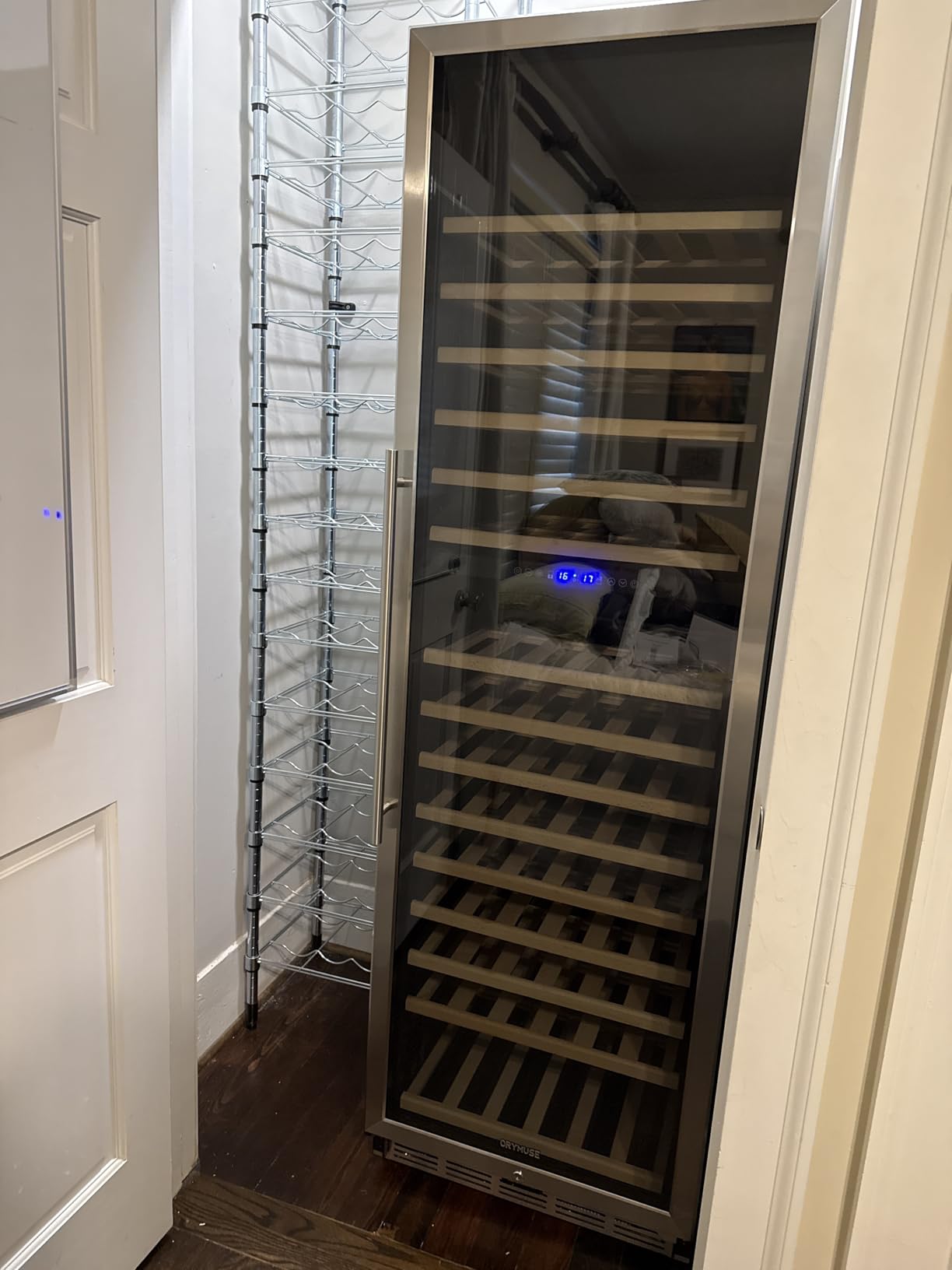 ORYMUSE 200 Bottle Dual Zone Wine Fridge - 24 Inch Large Wine Cooler Refrigerator, Freestanding and Built-in Design, Upgraded Compressor Cooling, Intelligent Temperature Memory customer photo 2