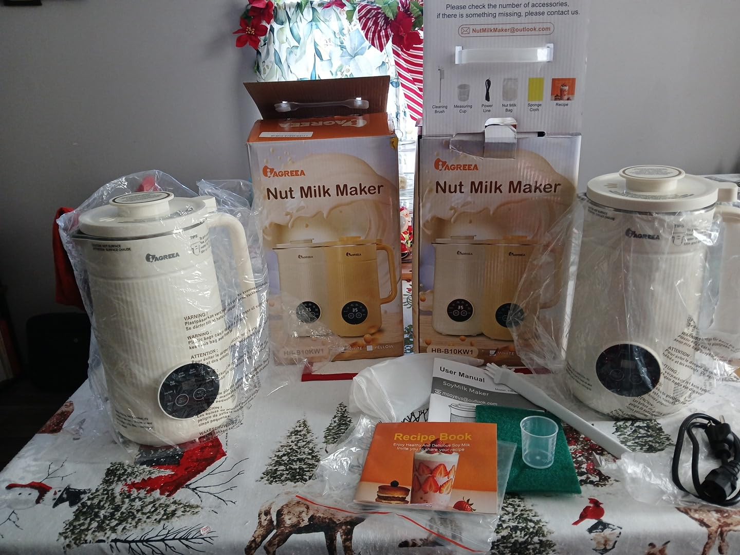 8-IN-1 IAGREEA Nut Milk Maker Machine, 35 oz Soy Milk Maker, Almond, Oat, Plant Based and Dairy Free Beverages, Juice, 2H Keep Warm Countertop Blender, 12H Delay Start, BPA-Free, Self-Cleaning customer photo 2