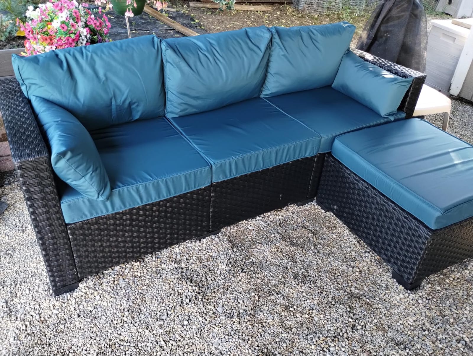 Patio Furniture Set 45 In Outdoor Fire Pits 7 Pieces Outdoor Patio Furniture 60000 BTU Outdoor Propane Fire Pit Table Patio Sofa Outdoor Chairs Anti-slip Cushions Waterproof Covers, Light Grey customer photo 2