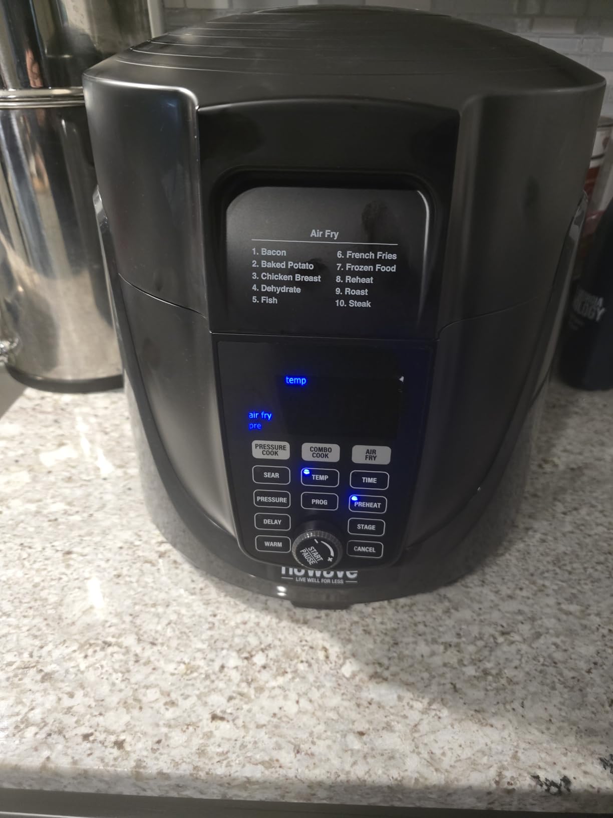 Nuwave Duet Air Fryer, Electric Pressure Cooker & Grill Combo, 450-in-1, with 3 Removable Lids & 13 Accessories customer photo 1