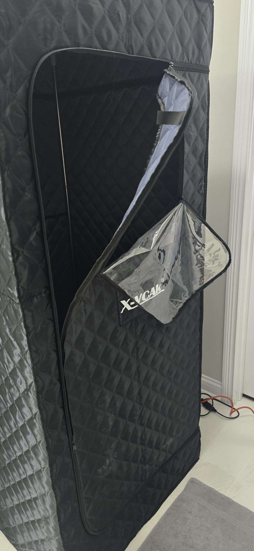 X-Vcak Upgraded Portable Sauna for Home, Relaxation, Steam Sauna for Home with Steamer, Remote Control, Folding Chair, 9 Levels customer photo 1