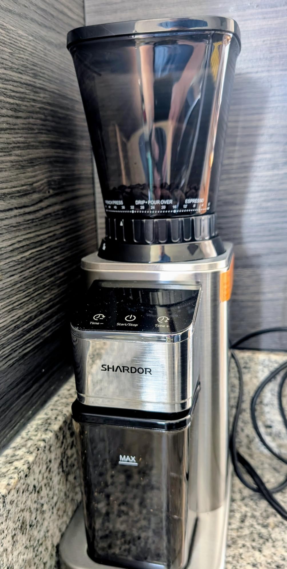 SHARDOR Professional Conical Burr Coffee Grinder, Coffee Bean Grinder with 48 Grind Settings for Espresso, Drip & French Press, Upgraded Anti-Static Technology, Precision Timer, Stainless Steel customer photo 1