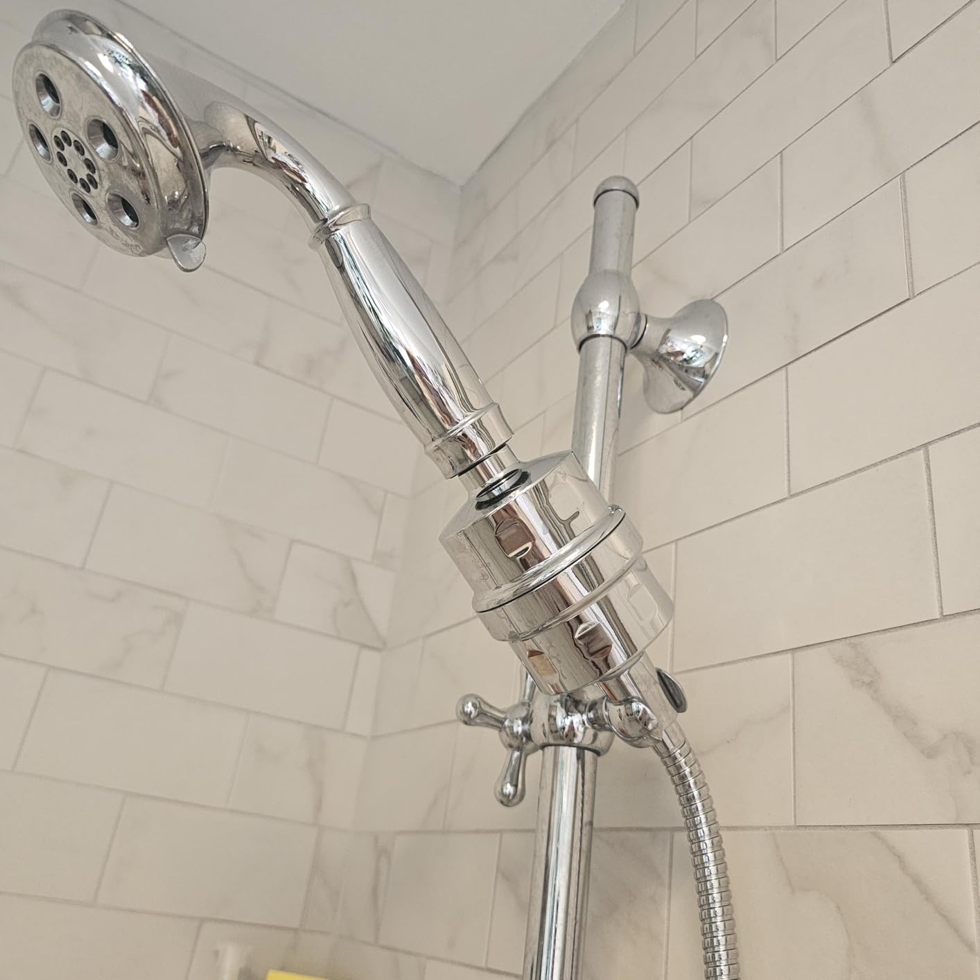 HammerHead Showers Solid Metal Shower Head Filter - KDF 55 Shower Filter, High Pressure Universal Shower Filters to Remove Toxic Chemicals - Removes Chlorine and Heavy Metals - Chrome customer photo 1