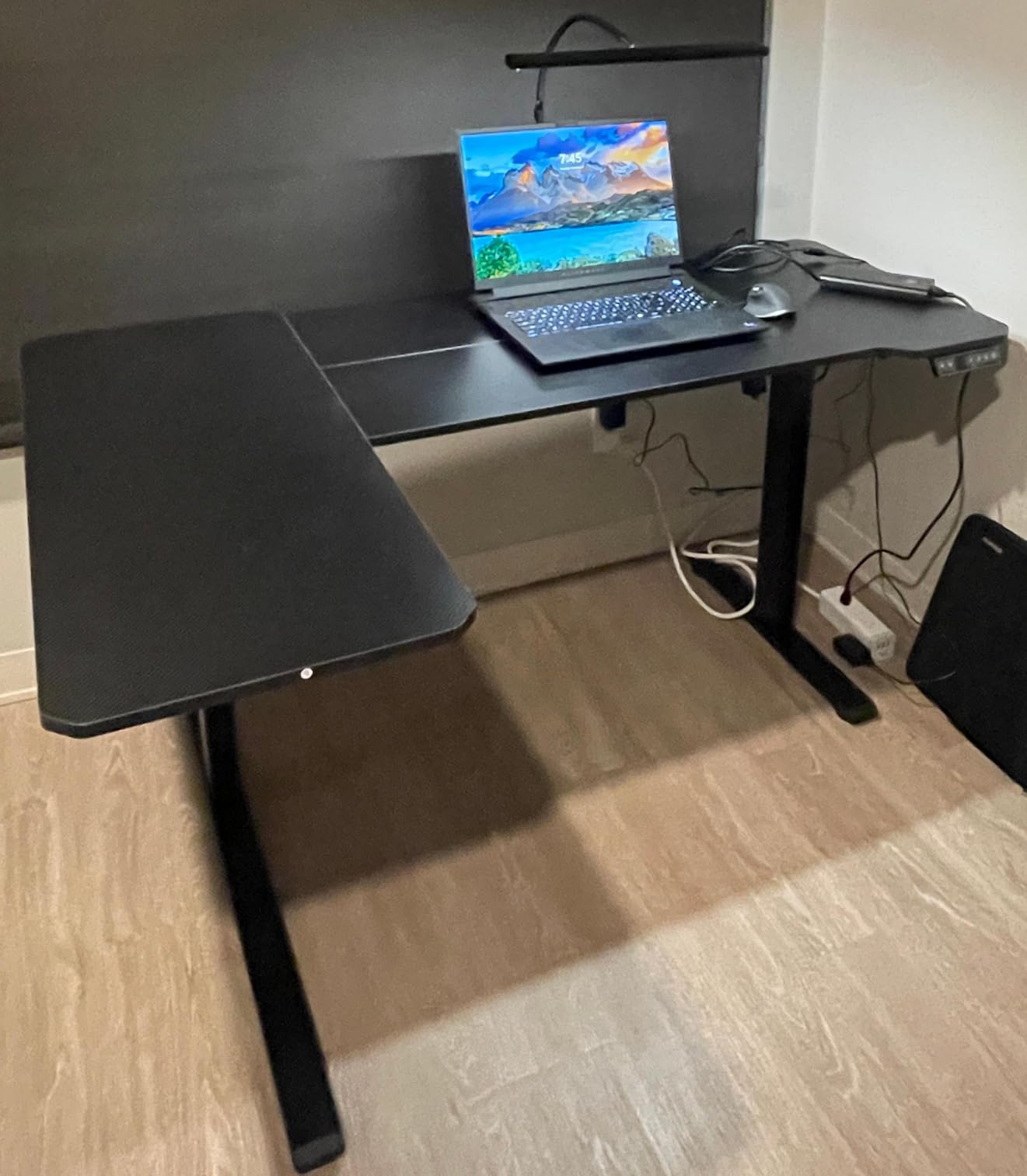 Acrolix L Shaped Electric Standing Desk,59x40 Reversible,Rustic Brown customer photo 1
