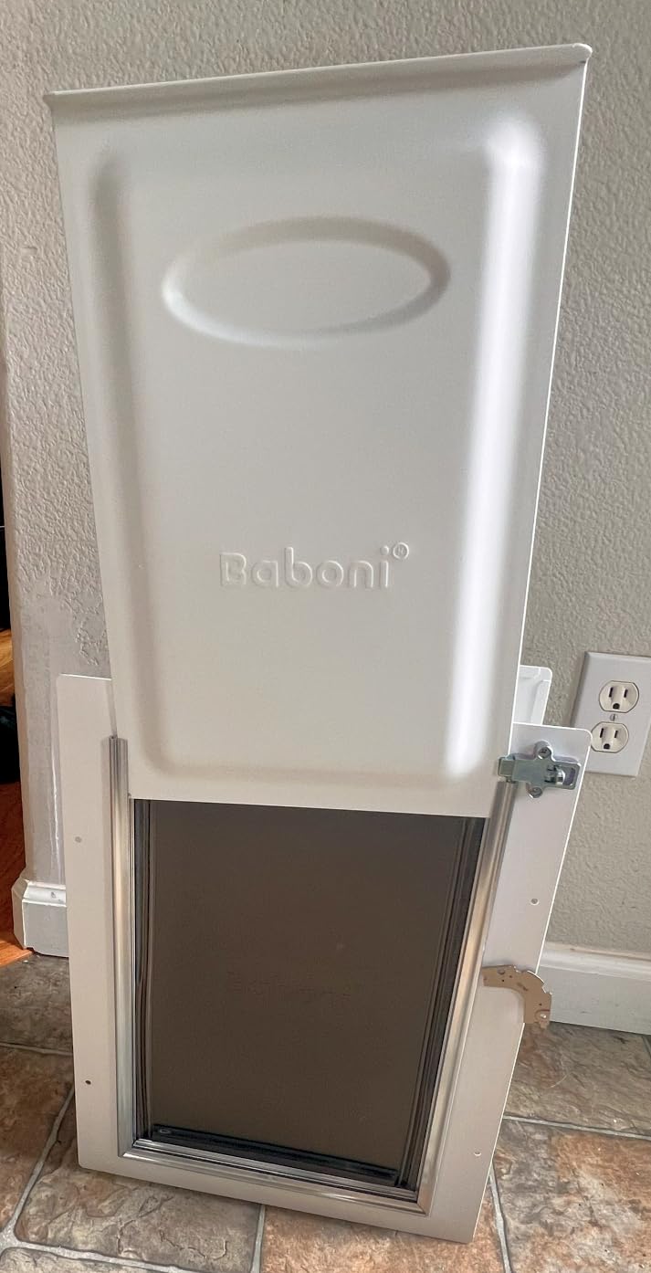 Baboni Pet Door for Wall, 3-Flap, Steel Frame and Telescoping Tunnel, Aluminum Lock, Double Flap Dog Door and Cat Door, Strong and Durable (Pets Up to 100 Lb) - Large customer photo 2