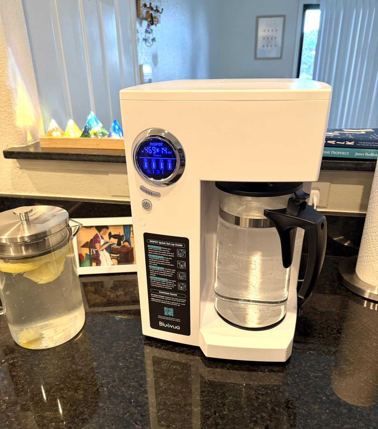 Bluevua RO100ROPOT Countertop Reverse Osmosis Water Filter System | Portable RO Filtration with Remineralization, No Installation, WQA & NSF Certified - ROPOT-UV, 6-Stage RO customer photo 1
