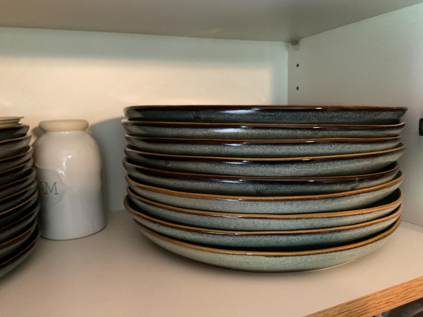 AmorArc Ceramic Dinnerware Sets,Handmade Reactive Glaze Stoneware Plates and Bowls Sets,Highly Scratch Resistant | Dishwasher & Microwave Safe Dishes Set,Service for 8 (24pc) customer photo 2