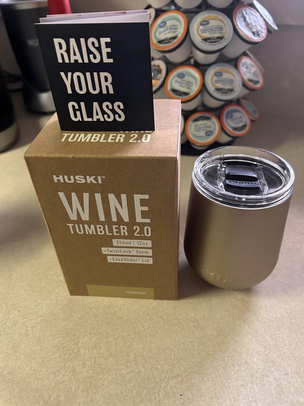 Huski Wine Tumbler 2.0 | NEW | Award-winning Design with Detachable Stem | Premium Stainless Steel Wine Glass with Lid | Triple Insulated Tumbler | 12oz Capacity | Great Gift (Powder Pink) customer photo 1