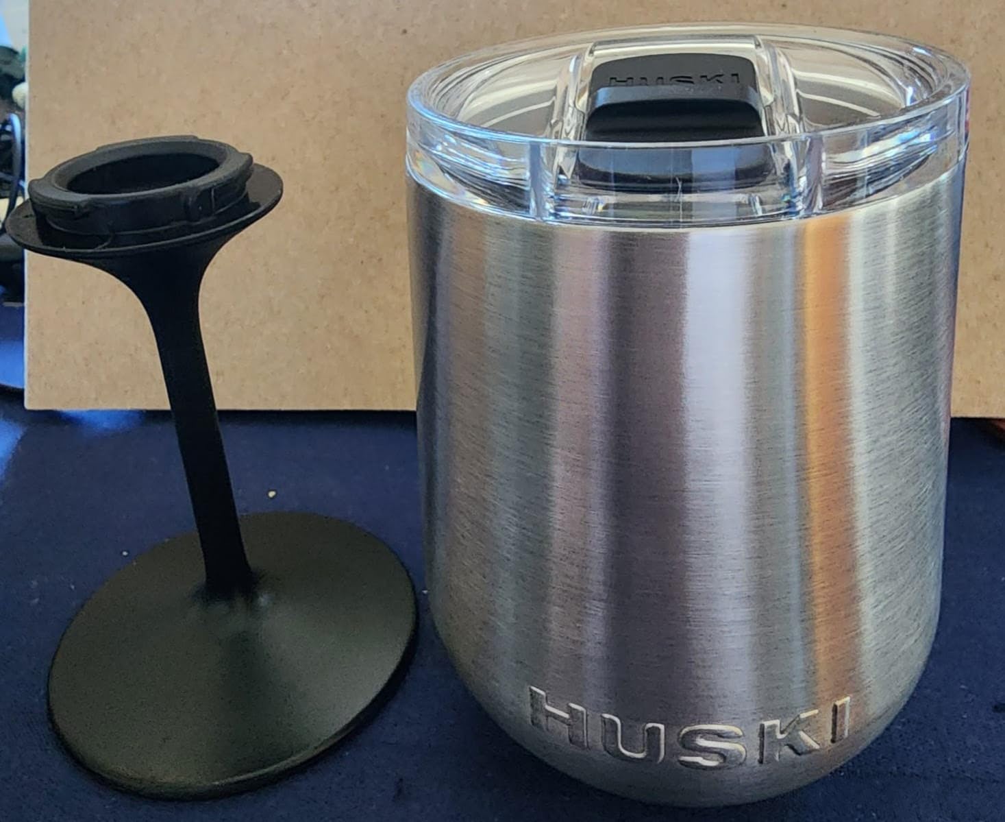 Huski Wine Tumbler 2.0 | NEW | Award-winning Design with Detachable Stem | Premium Stainless Steel Wine Glass with Lid | Triple Insulated Tumbler | 12oz Capacity | Great Gift (Powder Pink) customer photo 2