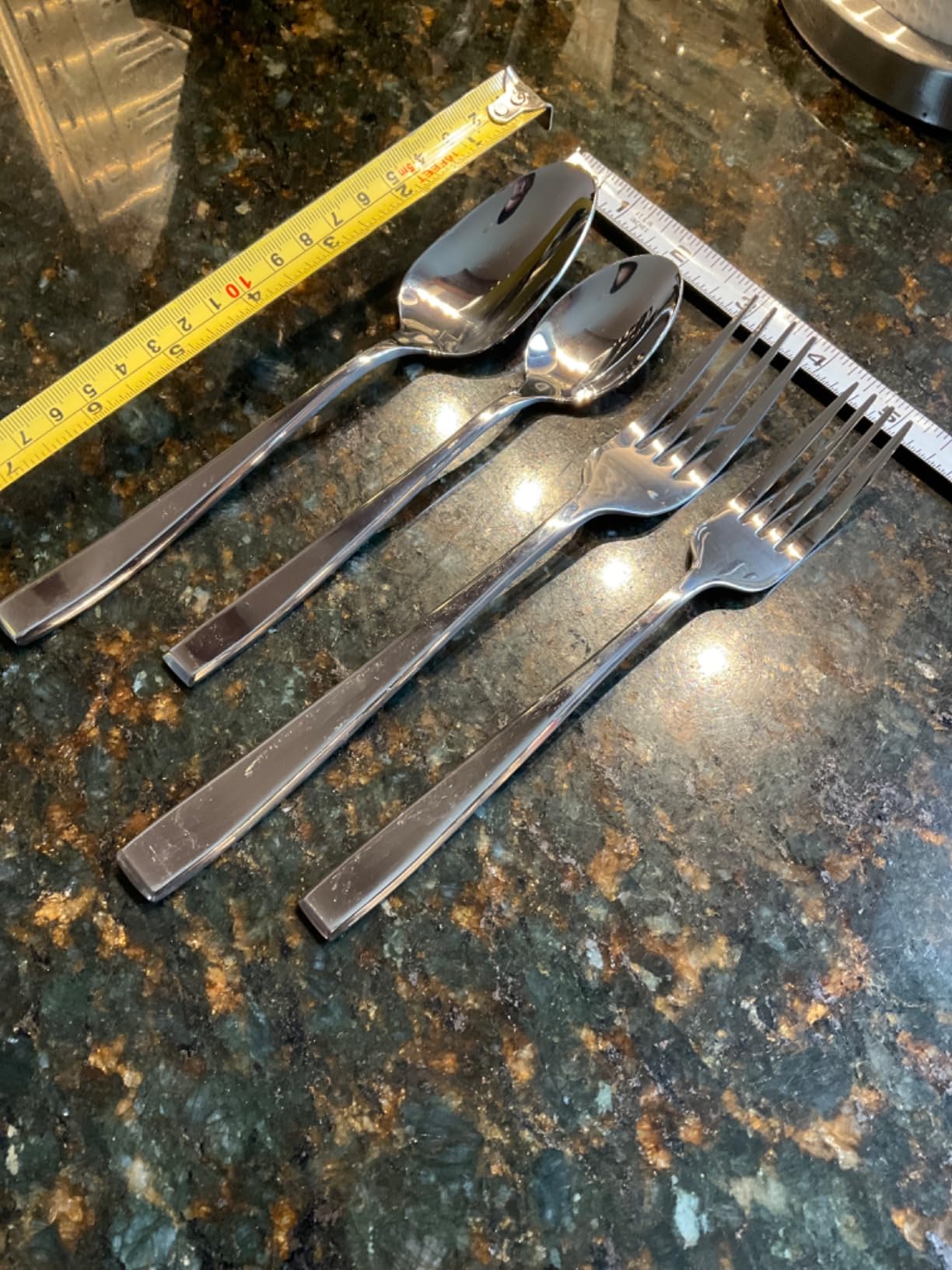 Matte Black Silverware Set, EIUBUIE 40-Piece Premium Stainless Steel Black Cutlery Set for 8, Matte Flatware Sets, Kitchen Utensils Sets Include Forks Spoons Knives customer photo 2