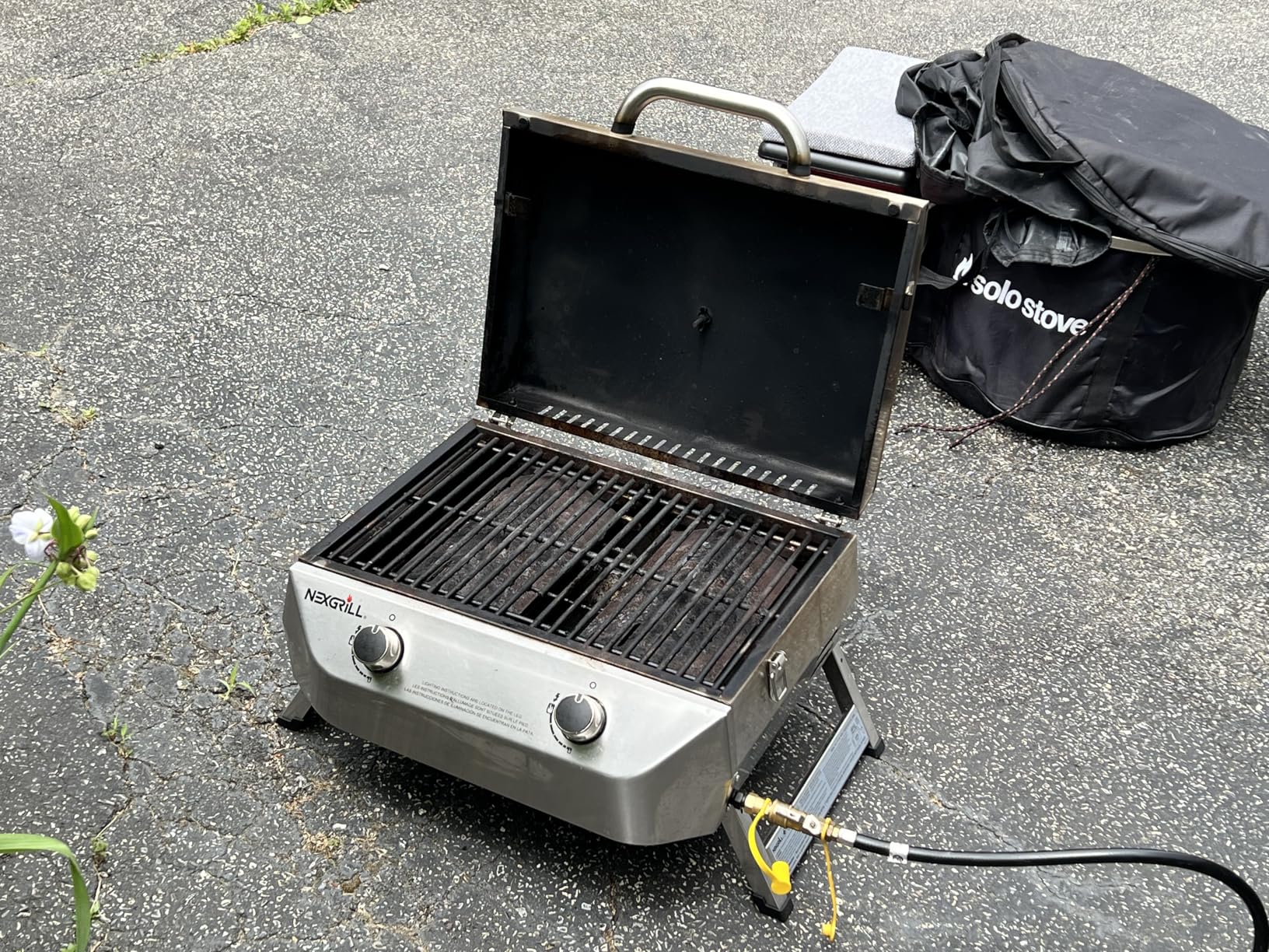 Nexgrill Stainless Steel 2-Burner Portable Gas Grill with Locking Lid, Folding Legs, 20,000 BTUs, 251 SQ In Cooking Space, Tabletop Grill for Camping, Outdoor Cooking, Patios, and More - 820-0007GE customer photo 2