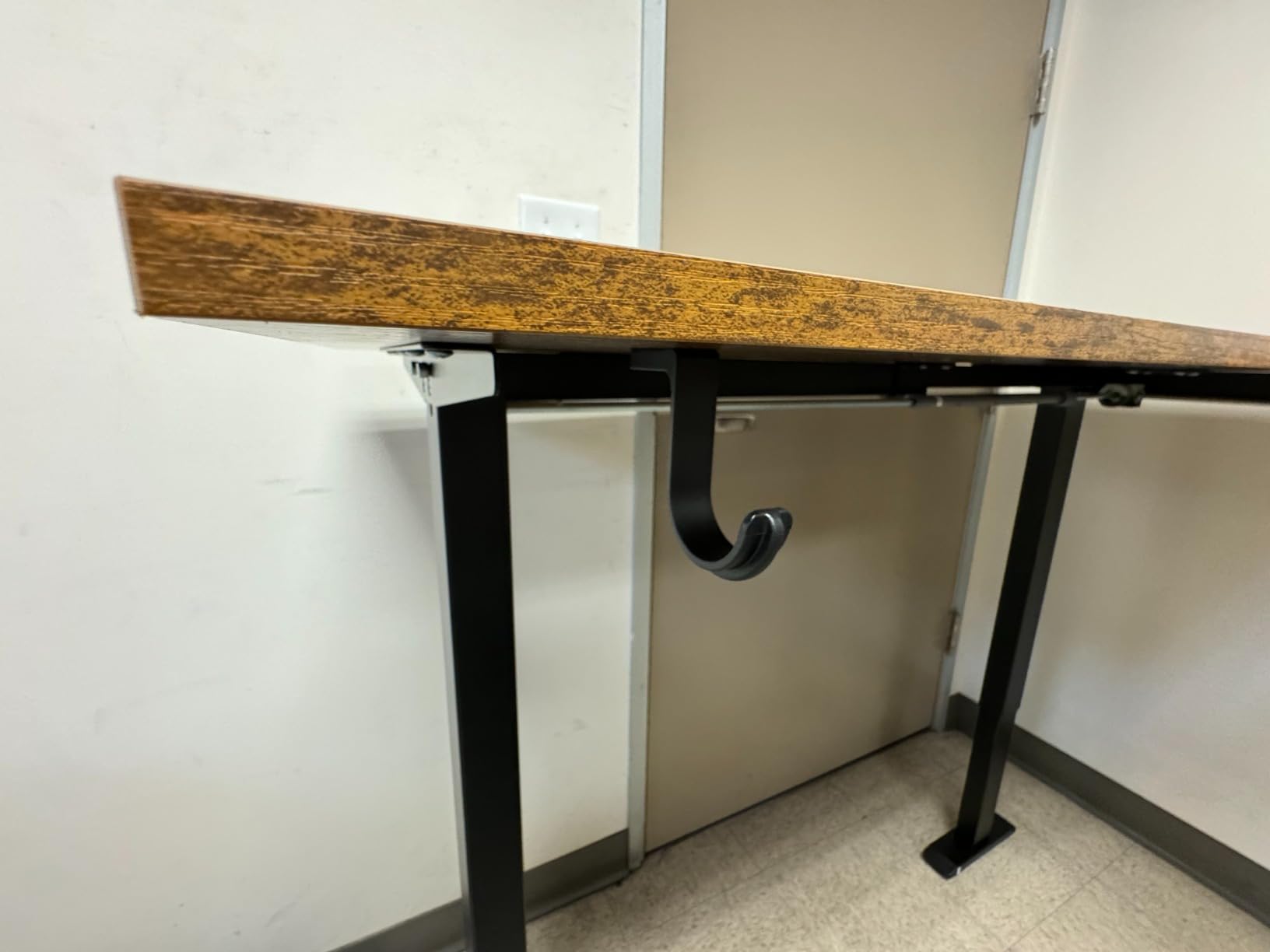 Agilestic 63 x 55 Inch L Shaped Electric Standing Desk, Rustic Brown customer photo 1