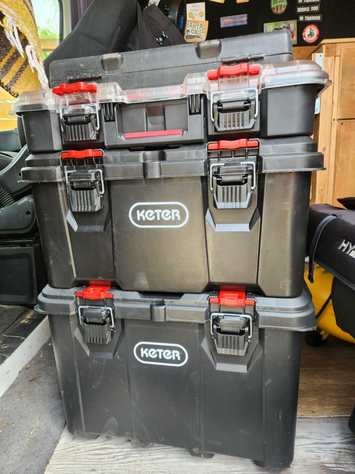Keter Stack N Rolling Tool Box Modular Storage System 3 Piece customer photo 2