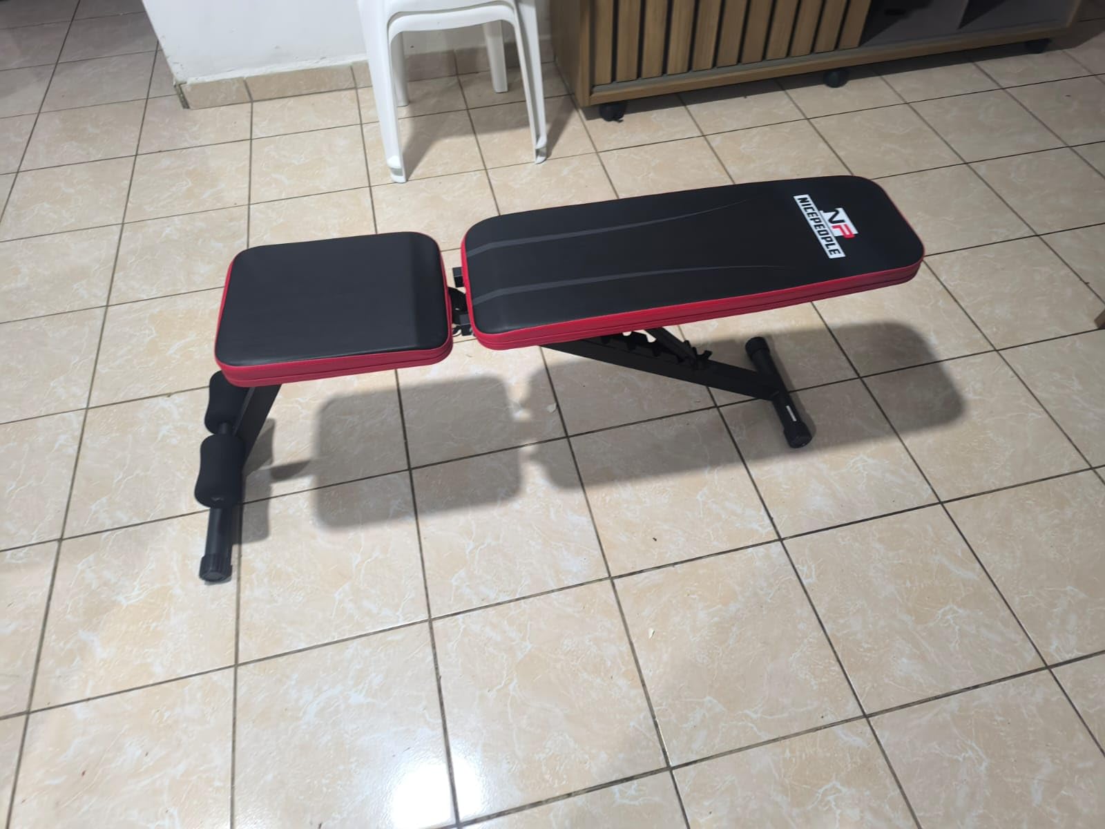 NICEPEOPLE Adjustable Weight Bench for Home Gym, 660LBS Capacity Workout Bench with 8 Backrests for Chest Shoulders Arms, Compact and Foldable Strength Bench for Small Space Apartment Room customer photo 2