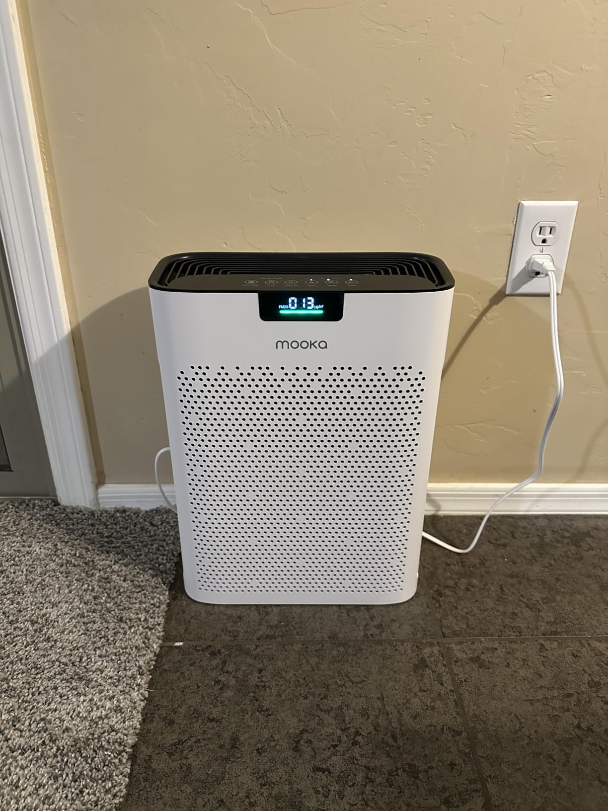 MOOKA Air Purifier for Home Bedroom Large Room 2200 Ft², True HEPA Filter, Washable Pre-Filter, Auto Mode, Quiet Sleep Mode, Air Quality Monitor, Air Cleaner for Pet Dust Smoke Pollen, KJ190H White customer photo 1