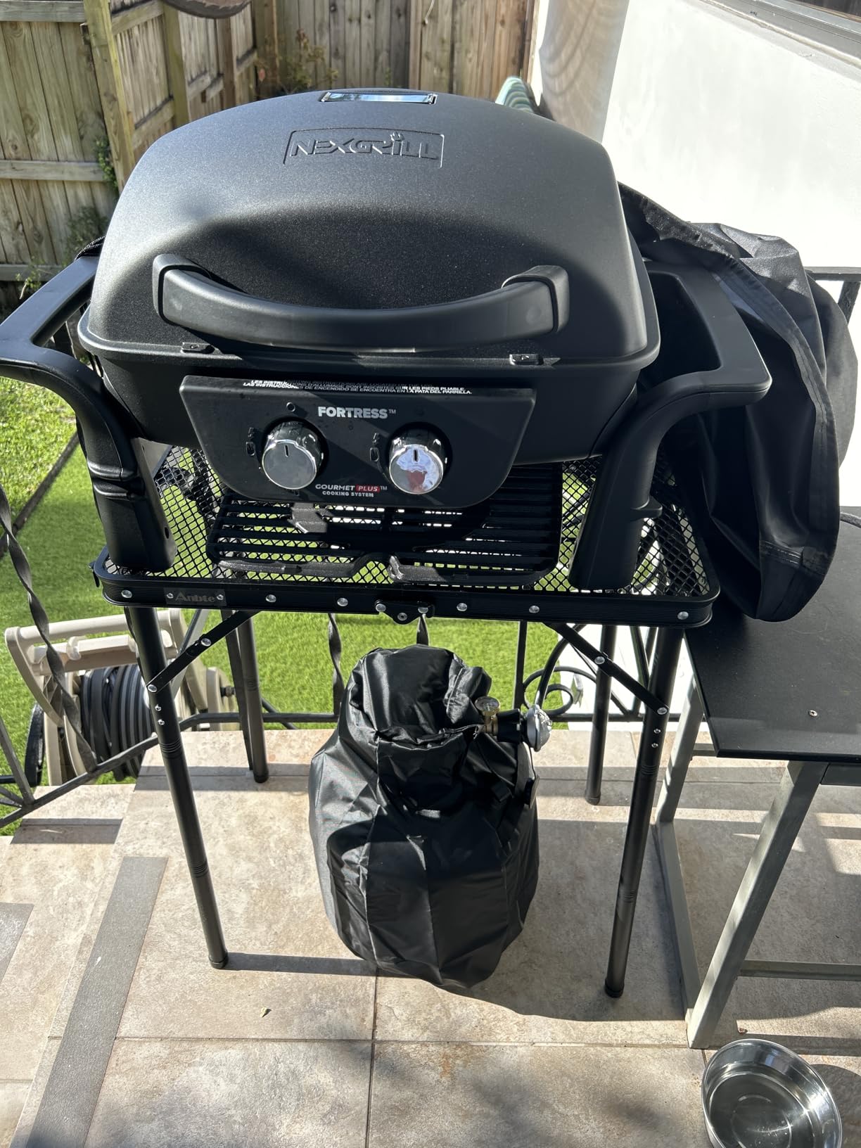 Nexgrill Tabletop 2 Burner Gas Grill & Griddle Combo, 2-in-1 with Handles | Offers 13500 BTU, Built-In Thermometer, Push & Turn Ignition, 263 Sq In Cooking Space, LP Compatibility, For Tailgating customer photo 1