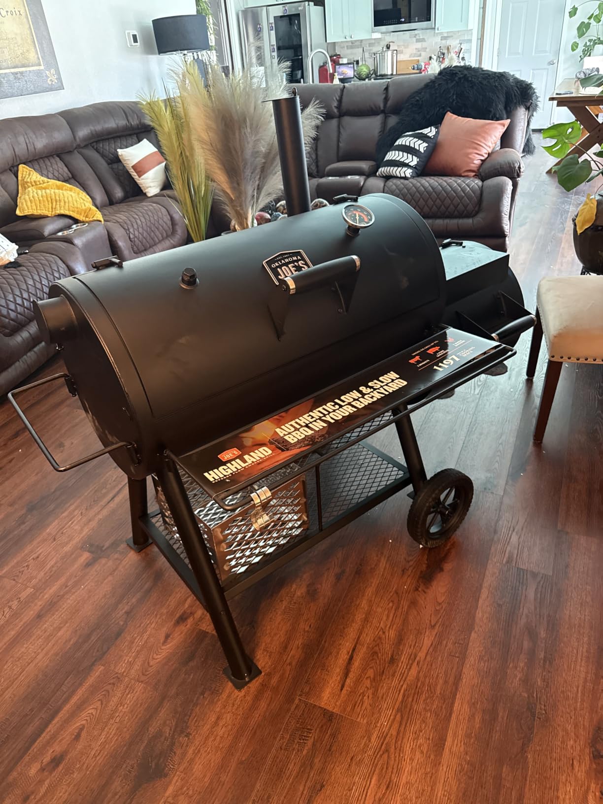 Oklahoma Joe's Highland Offset Reverse Flow Offset Charcoal Smoker and Grill With 1093 sq. in. Cooking Area customer photo 1