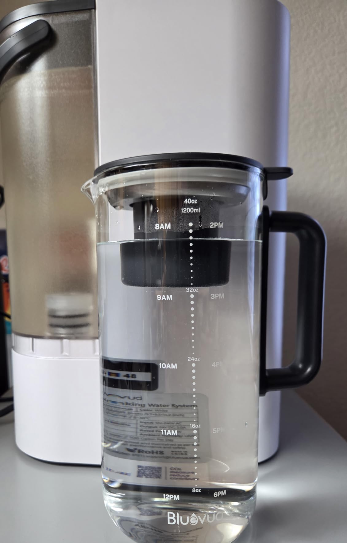Bluevua RO100ROPOT-Lite Countertop Reverse Osmosis Water Filter | 3:1 Pure to Drain Ratio, Portable RO Filtration with Remineralization, WQA & NSF Certified customer photo 1