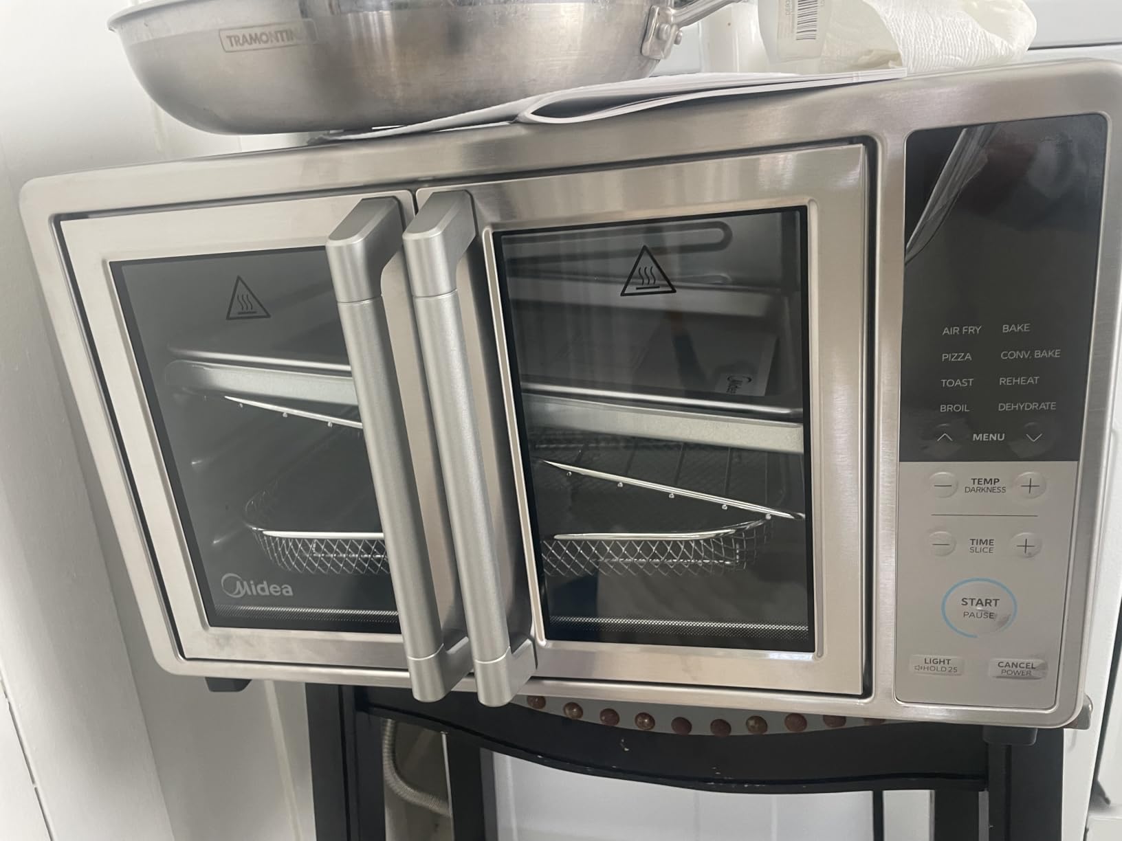 Midea Flexify Classic French Door Toaster Oven Air Fryer Combo, 10-in-1 Large Capacity 26.4 QT Countertop Oven, 25% Faster Cooking and 90% Less Oil, Stainless Steel customer photo 2