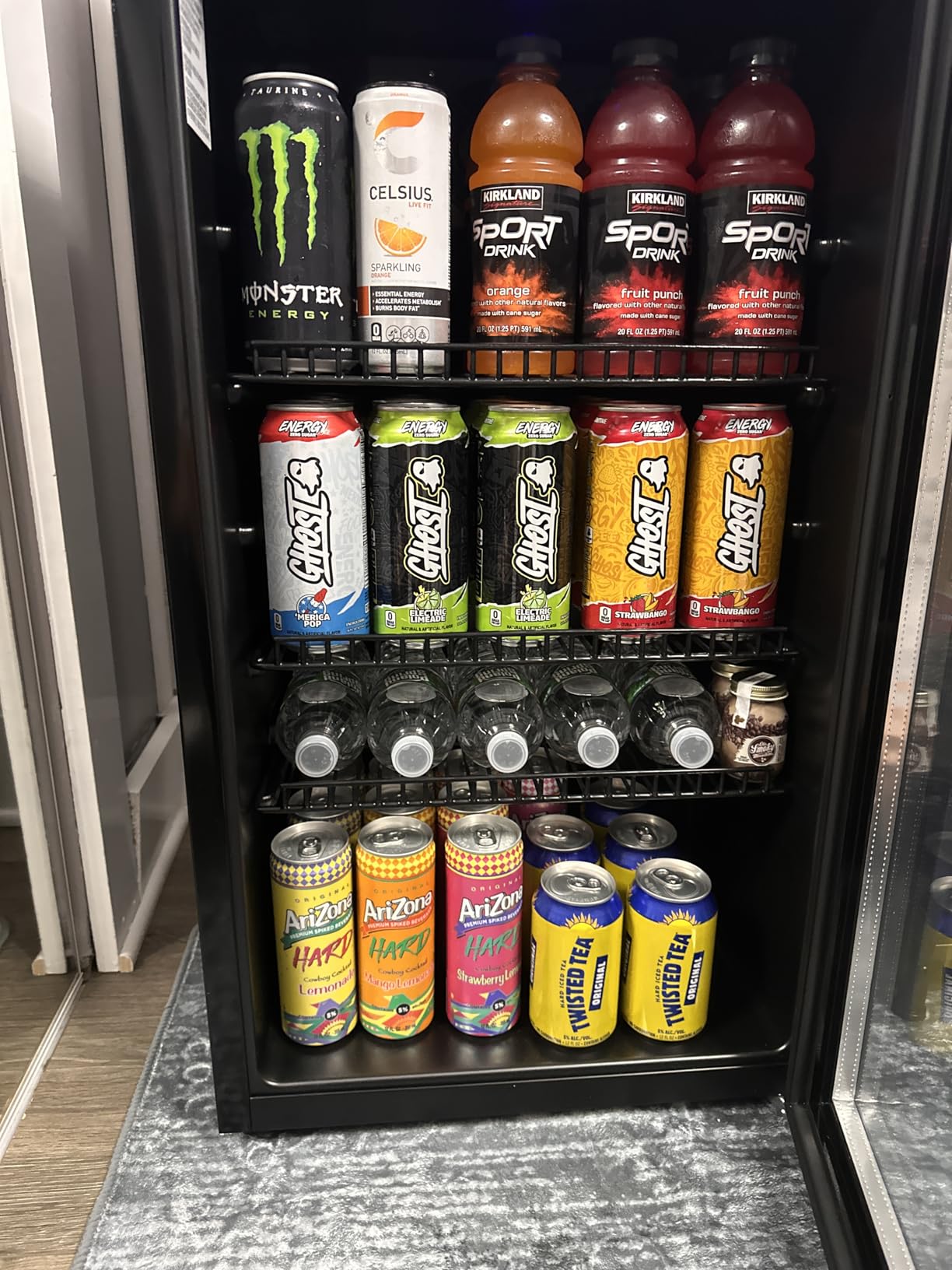 Tehanld Beverage Fridge, 130 Can Mini Fridge With Glass Door, Beverage Cooler Refrigerator, Wine Drink Beer Cooler, Adjustable Shelves & Digital Temperature Display customer photo 1