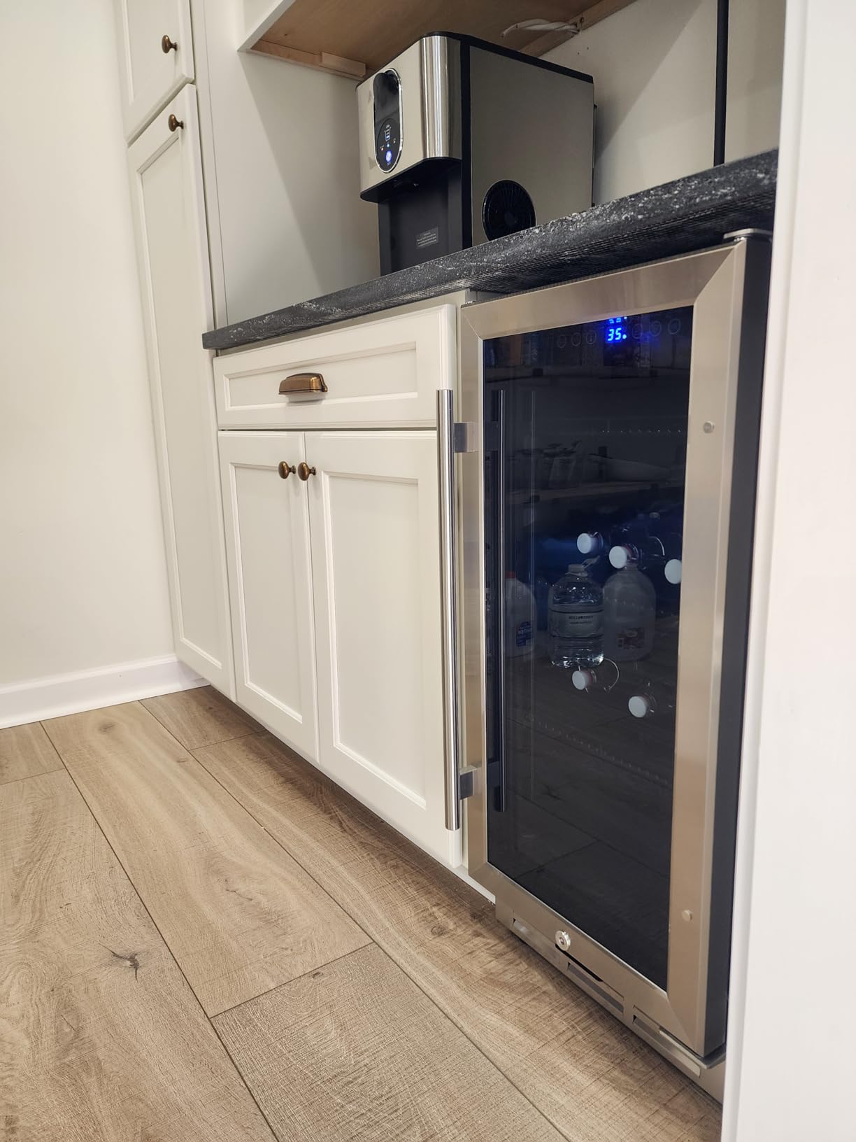 Feelfunn 15 Inch Beverage Refrigerator Under Counter, 126 Cans, Glass Door, Built-in or Freestanding Beverage Fridge customer photo 2