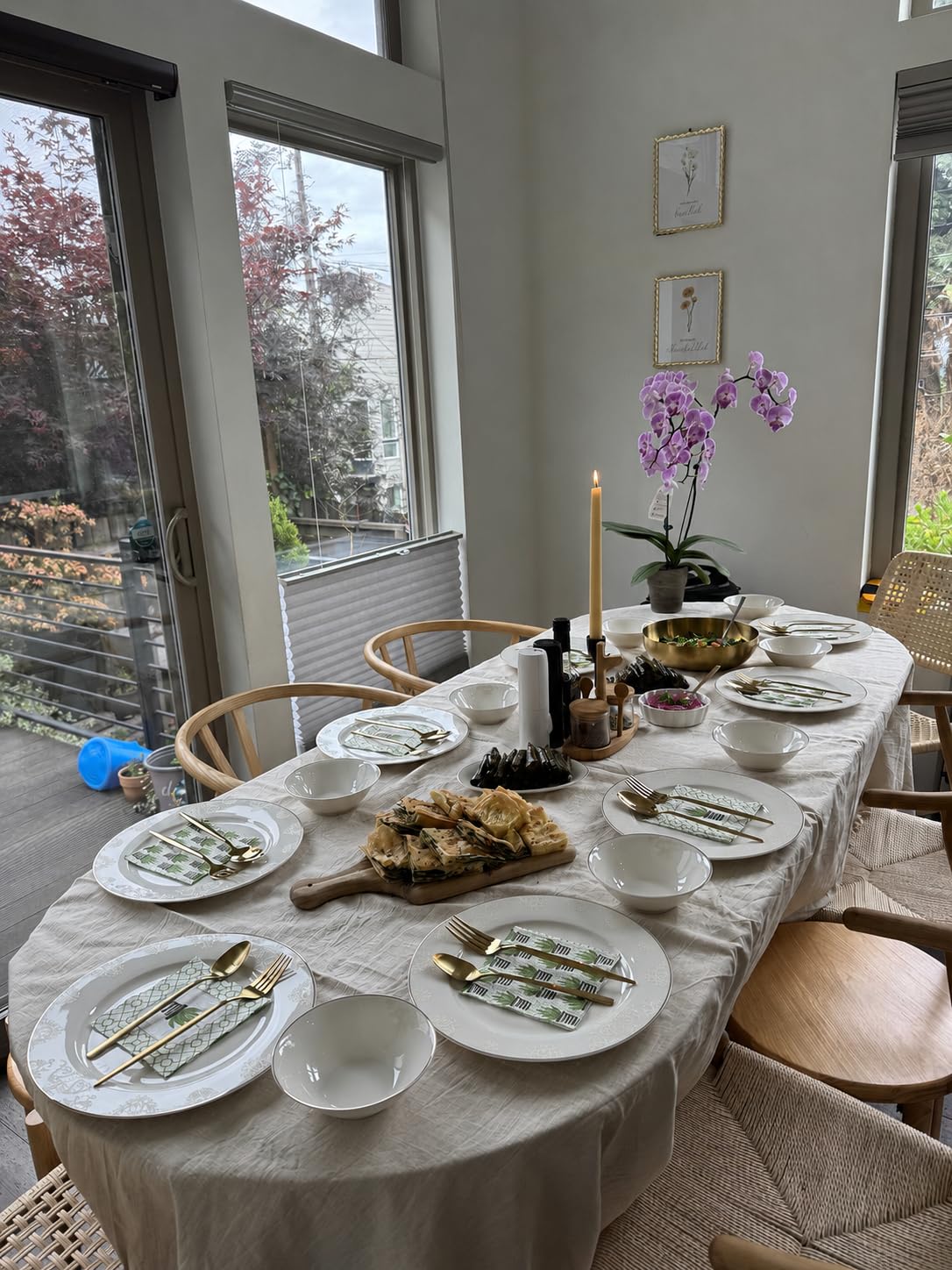 Karaca Siena 53-Piece Porcelain Plates and Bowls Set with Dinner & Dessert Plates, Shakers - Bone China Dishware Sets for 12 People customer photo 1