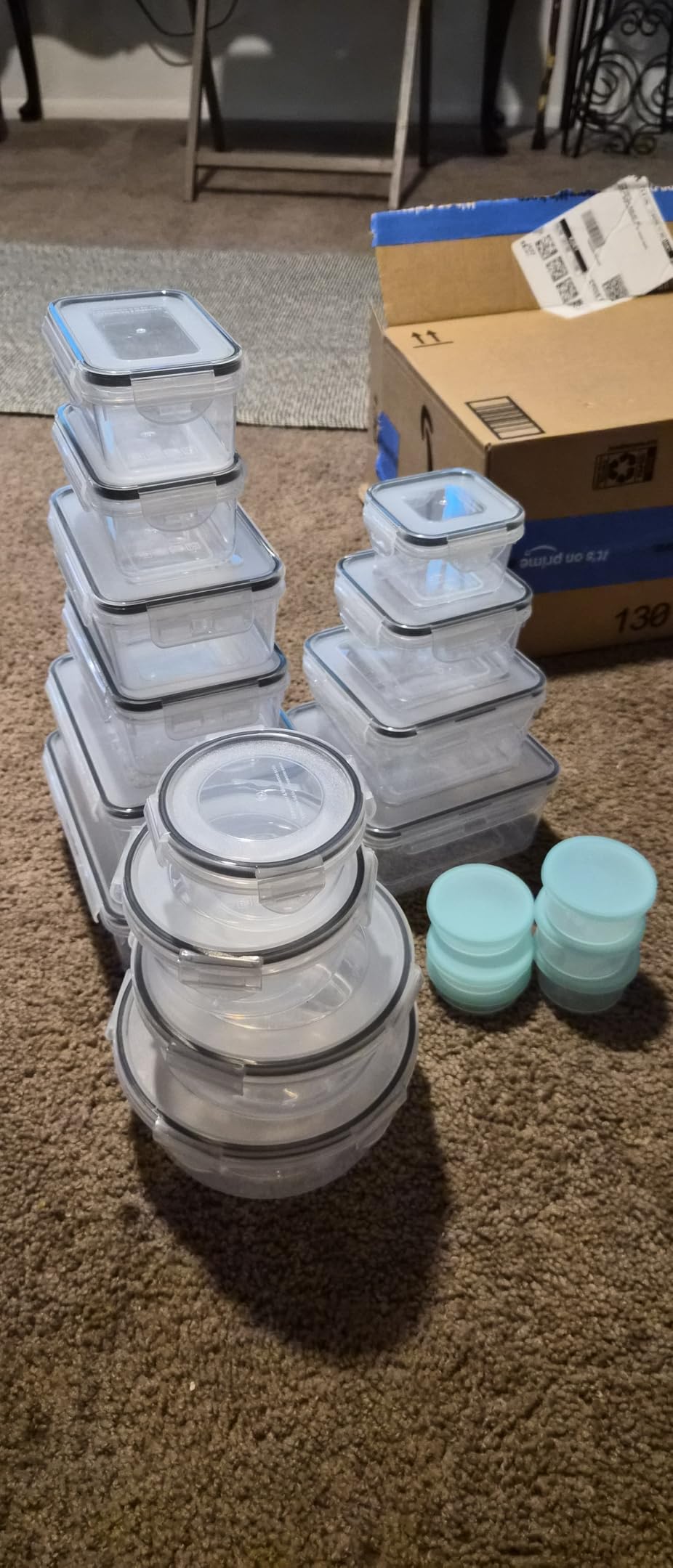 40 Piece Food Storage Containers with Lids(20 Containers & 20 Lids), BPA-Free Plastic Food Containers for Kitchen Storage and Organization, Leak Proof Meal Prep Container, Includes Labels & Pen customer photo 1