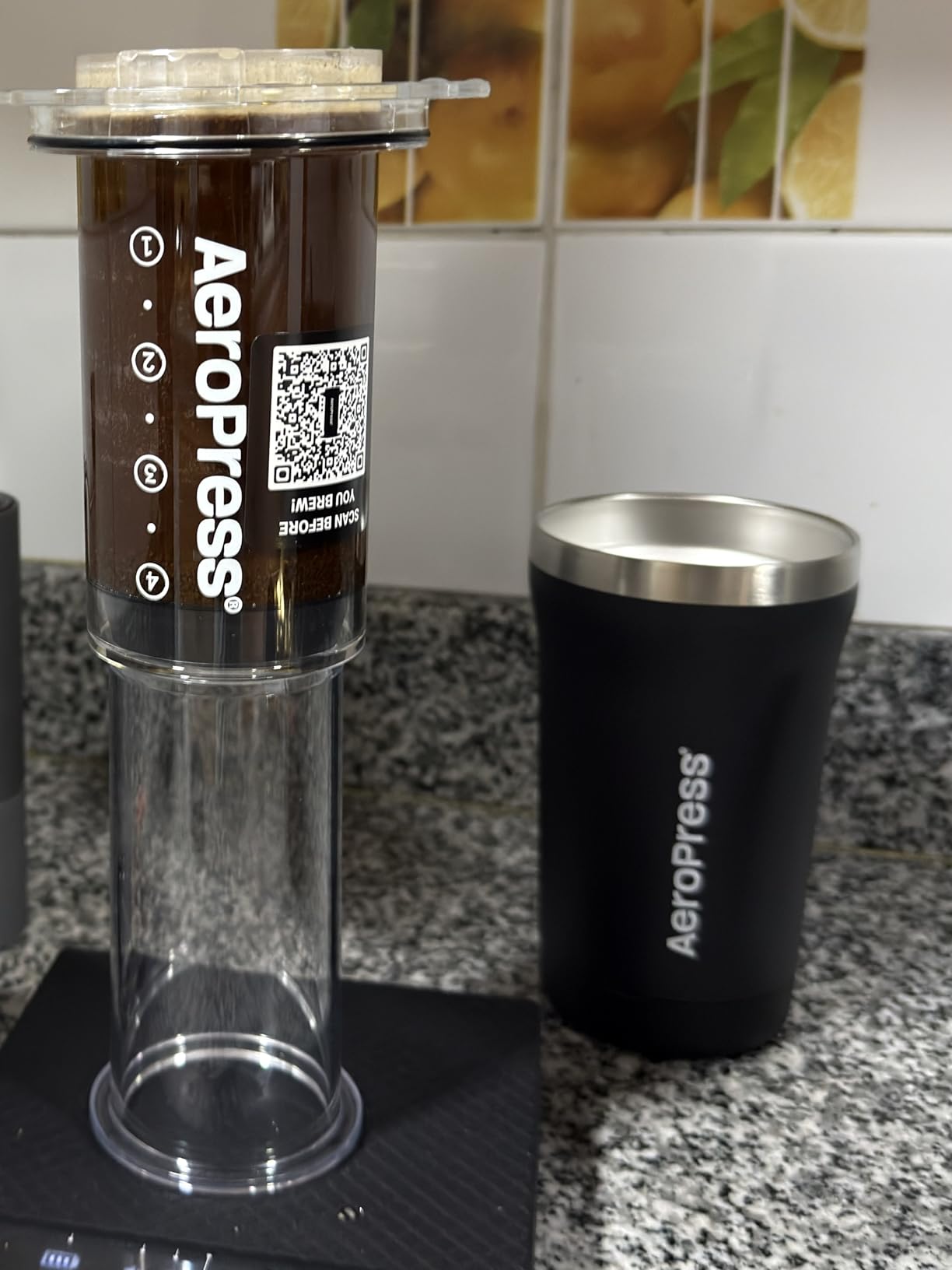 AeroPress Go Plus Portable Coffee Maker Kit, Black | Small, Travel, Camping & Office, All-in-One French Press, Pour-Over & Espresso Style Manual Brewer customer photo 2