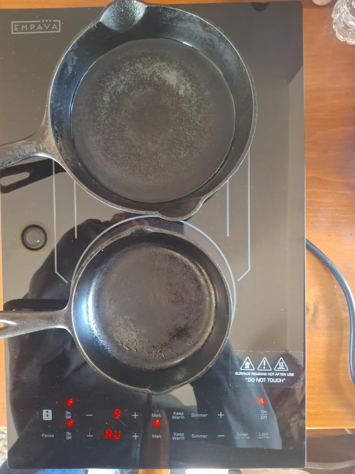 Empava Flex Induction Cooktop 2 Burner, Vert. Countertop/Drop-in, Plug in | cTUVus Certification, Bridge-SYNC, 3 Preset Modes, 18 Power Levels, 1-299 Min Timer, Pan Sensor, Safety lock, Pause, 1800W customer photo 2