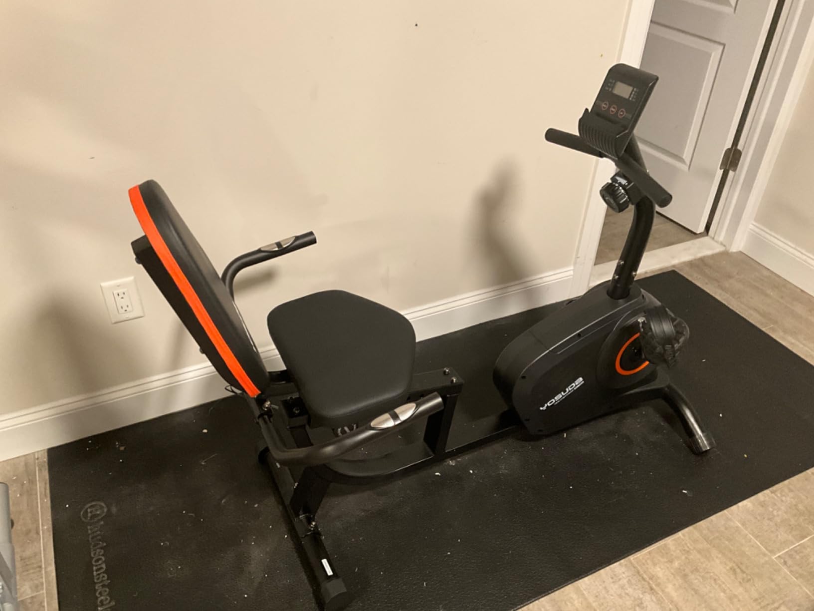 YOSUDA Recumbent Exercise Bike for Home,Magnetic Staionary Bike for Seniors | Quiet Recumbent Bikes with Adjustable Seat, 350LB Capacity, 16-level Resistance, LCD Monitor & Pulse Sensors customer photo 1