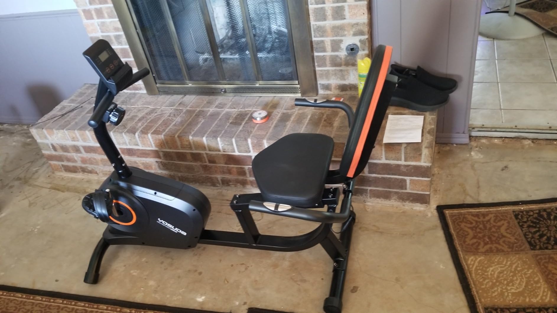 YOSUDA Recumbent Exercise Bike for Home,Magnetic Staionary Bike for Seniors | Quiet Recumbent Bikes with Adjustable Seat, 350LB Capacity, 16-level Resistance, LCD Monitor & Pulse Sensors customer photo 2