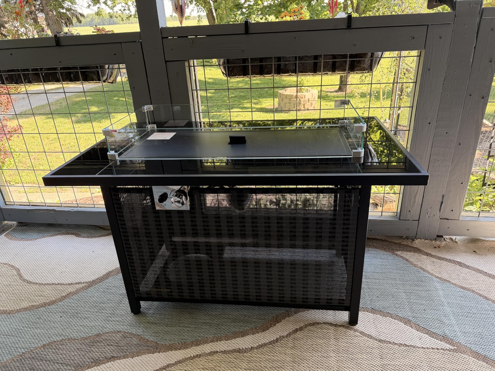Ciays Large Propane Fire Pit 19 Inch, Gas Fire Pit with Grill Grate, Folding Legs, Hose Hooks, Propane Tank Holder, Cover & Carry Strap, Portable Outdoor Fire Pit for Camping, 58,000 BTU customer photo 2