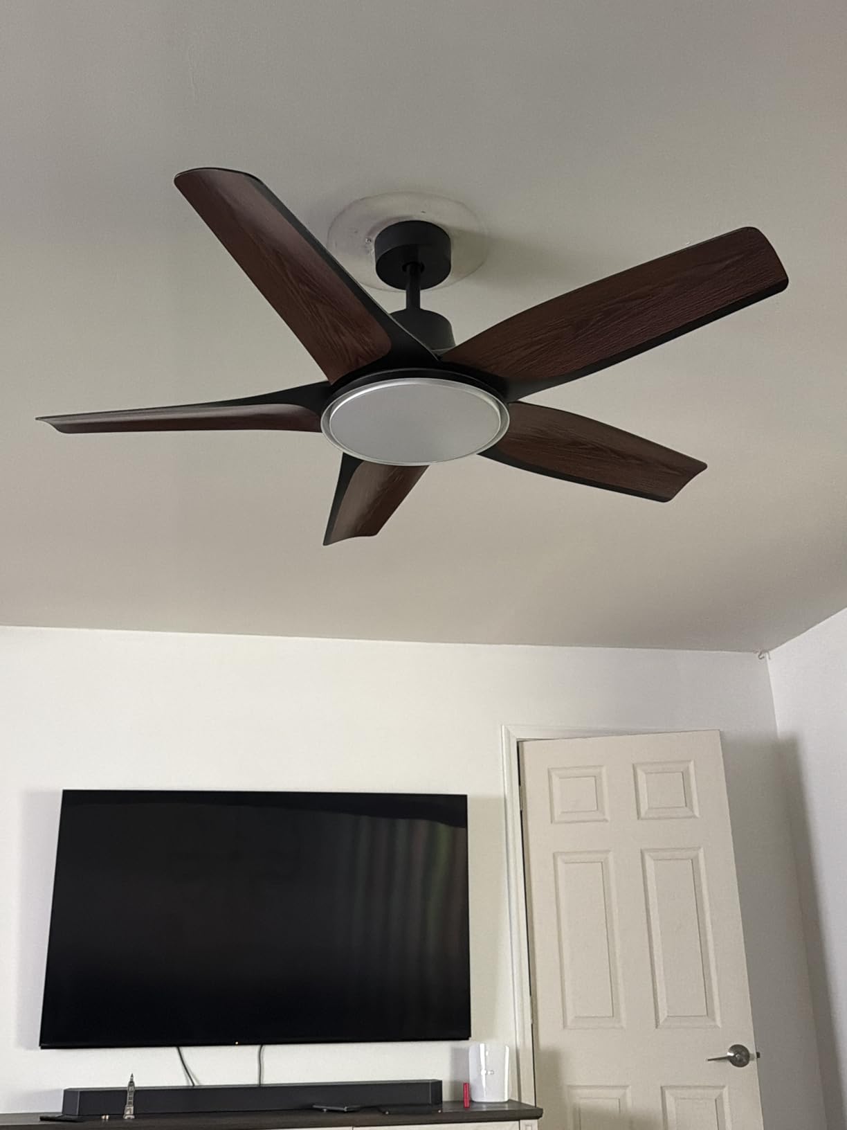 DREO Smart RGBIC Ceiling Fans with Lights, Low profile Ceiling Fan with Alexa/App, 52'' Dimmable Lighting & Color Tuning, 25dB Quiet for Living Room, Game Room, Easy Installation, Black, 2026 Upgraded customer photo 1