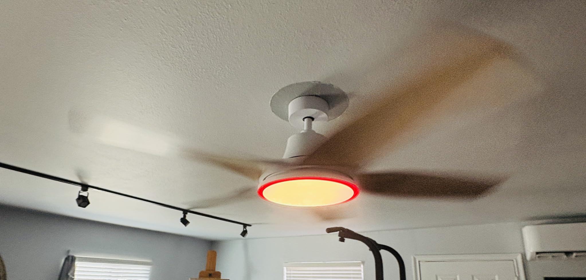 DREO Smart RGBIC Ceiling Fans with Lights, Low profile Ceiling Fan with Alexa/App, 52'' Dimmable Lighting & Color Tuning, 25dB Quiet for Living Room, Game Room, Easy Installation, Black, 2026 Upgraded customer photo 2