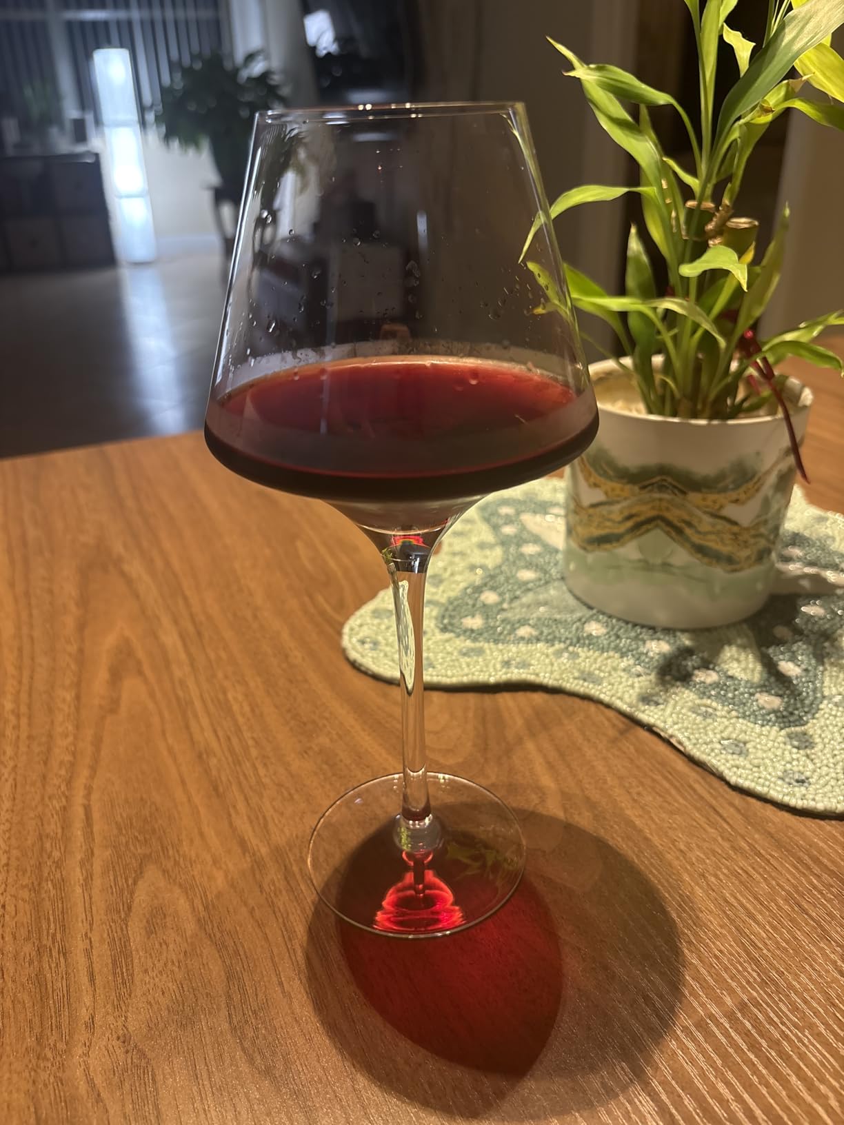 BACLIFE Hand Blown Red Wine Glasses Set of 4 - 15 oz Premium Crystal Wine Glasses With Long Stem - Unique Gift for Father's Day, Birthday, Wedding, Daily Use customer photo 2