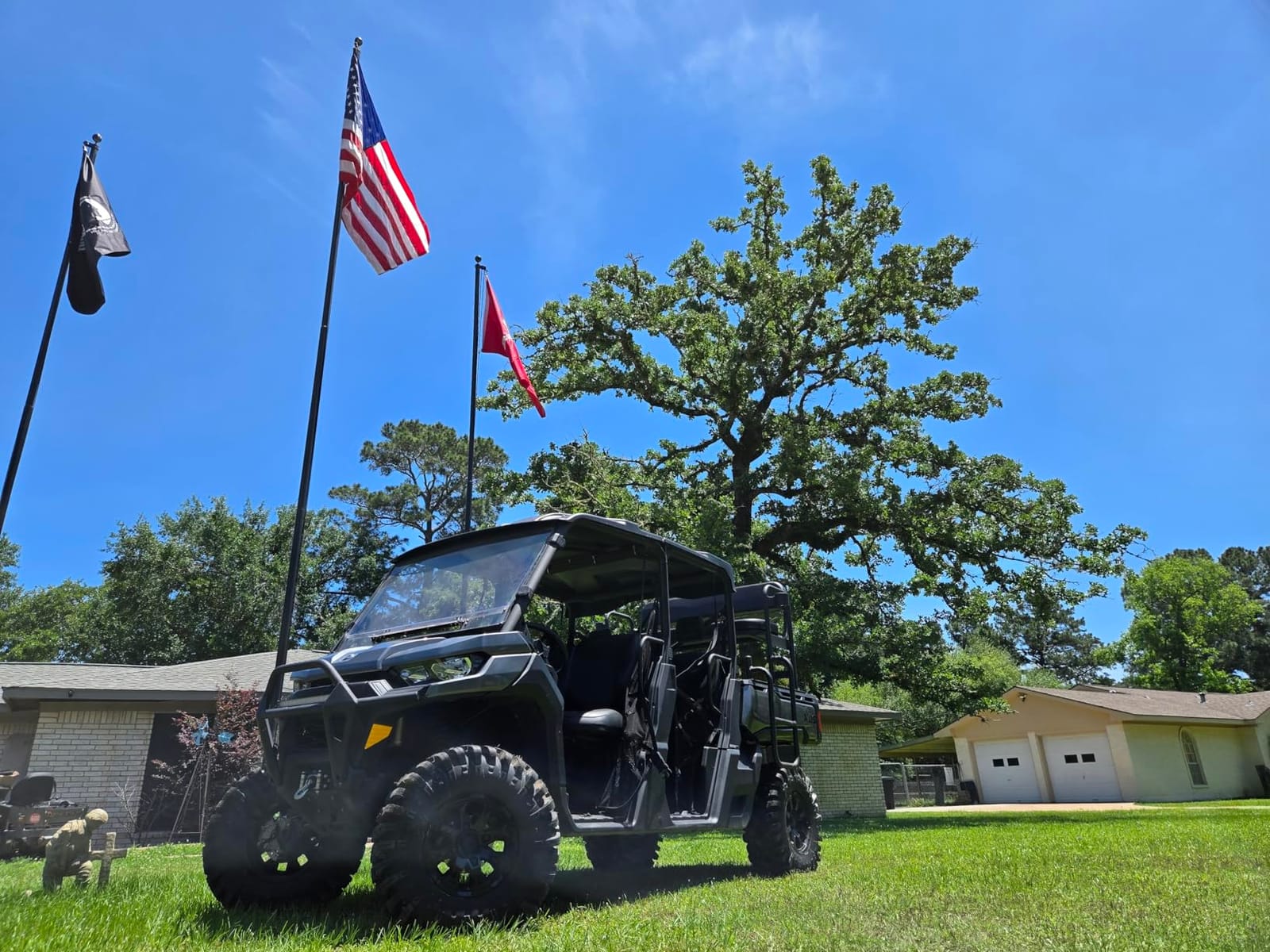 Heavy Duty 20 FT Flag Pole 100MPH Wind Test for Outside House | 12Gauge 95HBW Hard Aerospace Aluminum, In-Ground Flagpole Kit customer photo 1