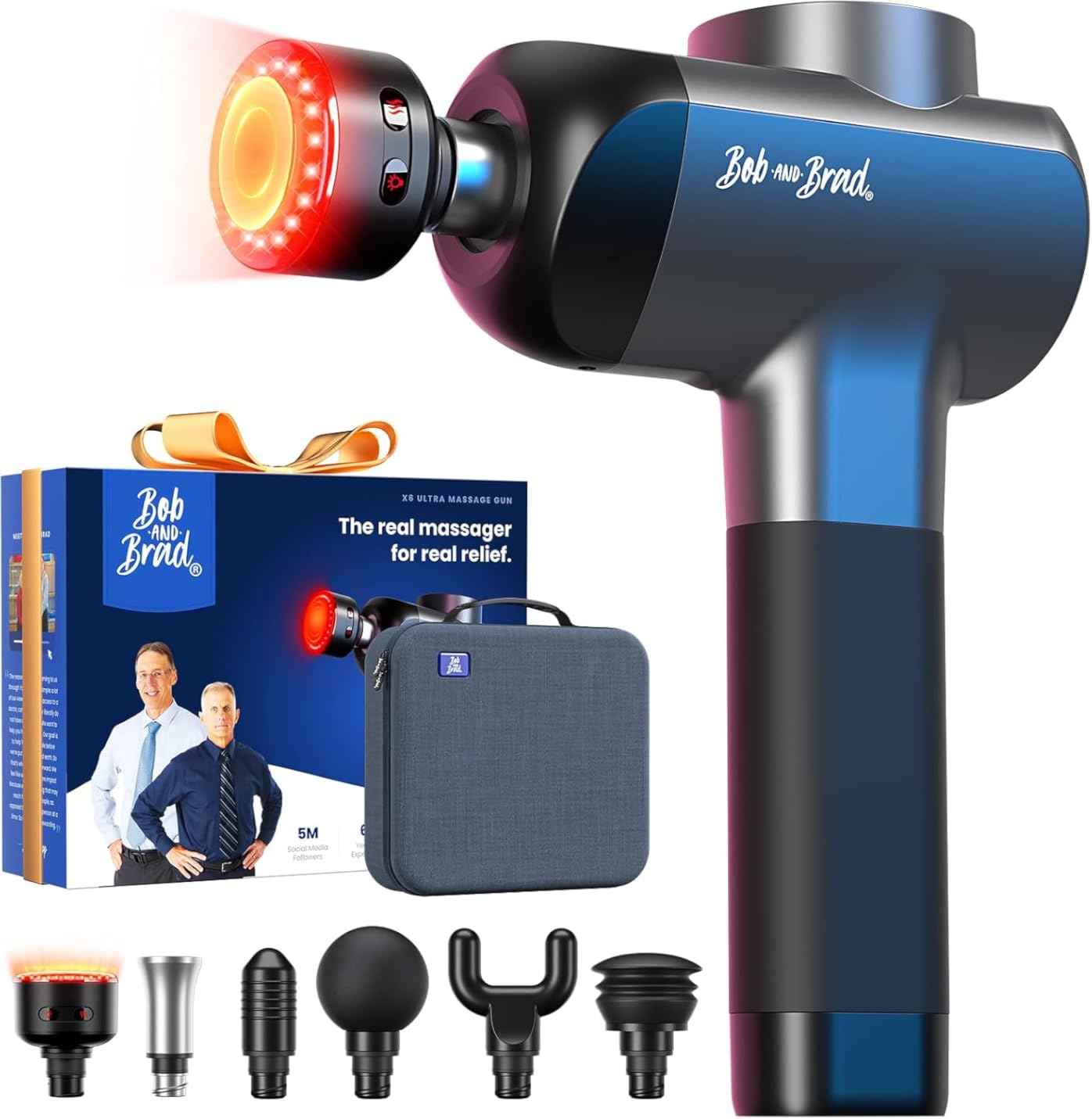 X6 Pro Max Massage Gun with Heat and Cold, FSA Eligible HSA | Deep Tissue Percussion Massager Gun for Athletes, Metal Head & 5 Speeds, Handheld Muscle Massager for Body & Back Pain Relief customer photo 2