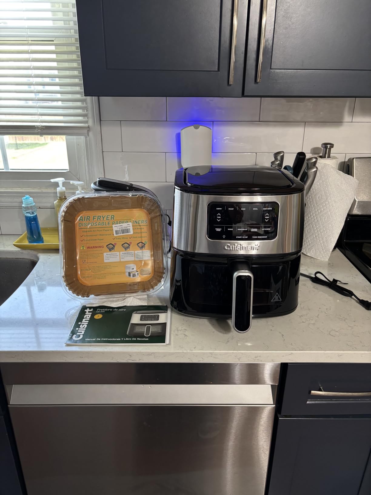 Cuisinart Air Fryer, 2.6-Quart Compact Basket Fryer with 3 Cooking Functions to Air Fry, Roast, and Bake, 3 Airfryer Presets, Dishwasher-Safe Parts, AIR-80, Stainless Steel & Black customer photo 1
