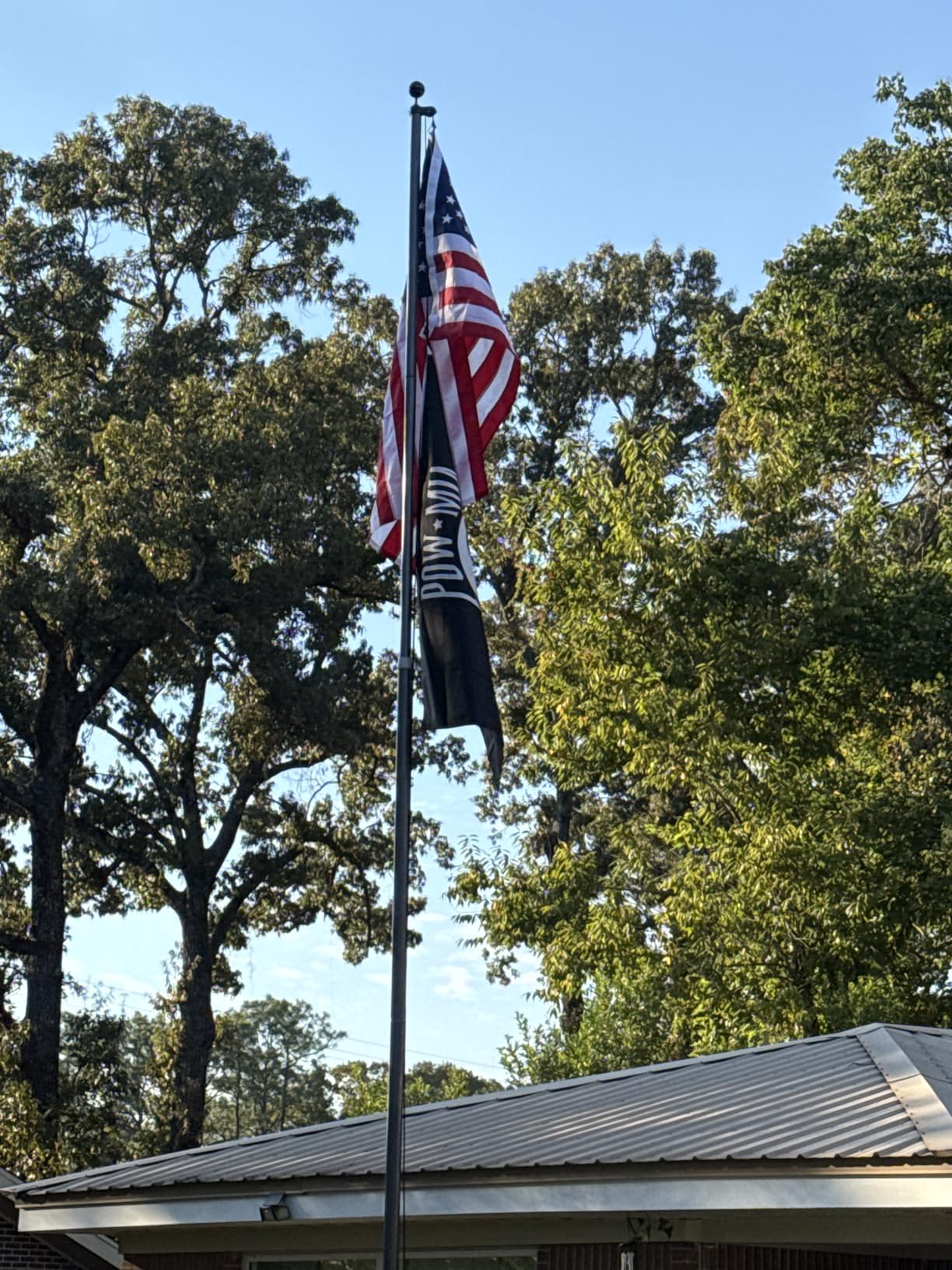 25 FT Heavy Duty Flag Pole for Outside House,10 Gauge Aluminum customer photo 2
