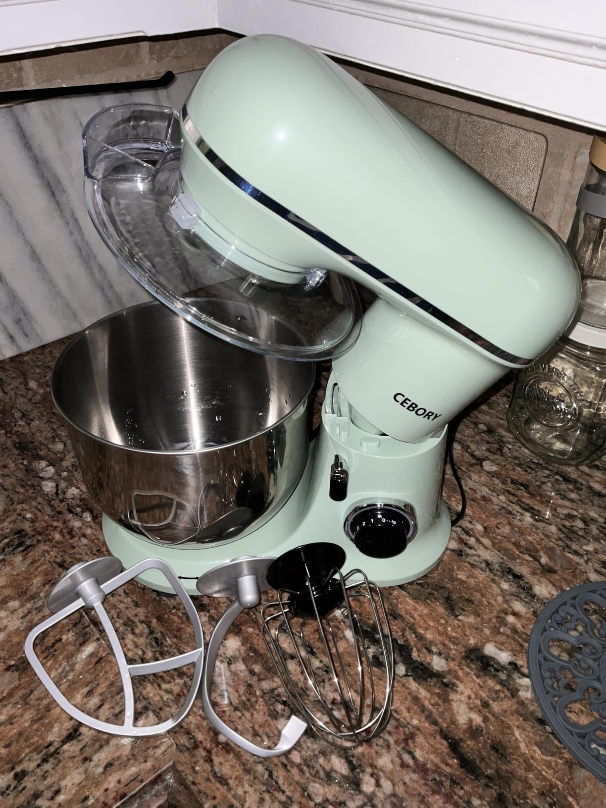CEBORY 3-IN-1 Electric Stand Mixer, 6.5QT Bowl 660W 10-Speed Kitchen Mixer customer photo 2
