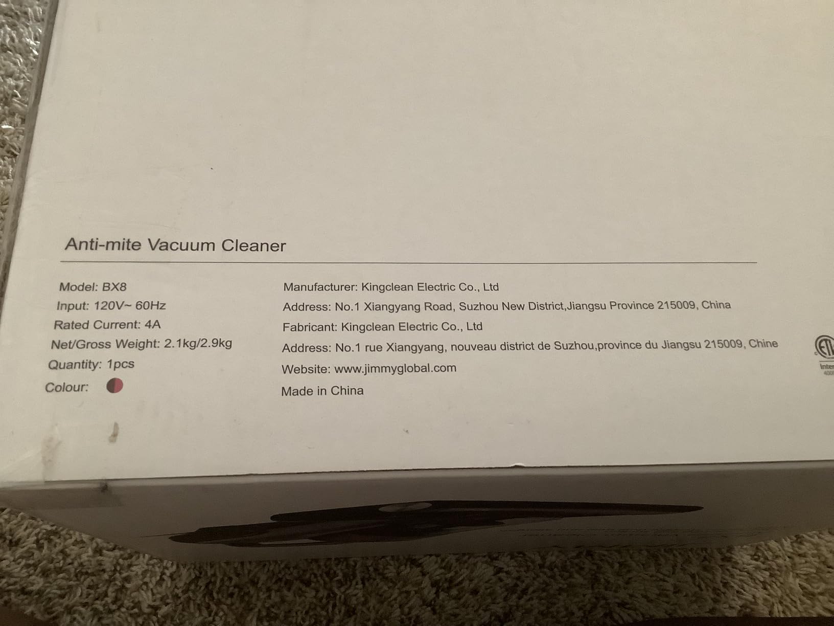 Jimmy Mattress Vacuum Cleaner, Bed Vacuum Cleaner with UV Sanitizing & HEPA Filter & Ultrasonic, Hot Wind and Air Purification, 15Kpa 500W Handheld Vacuums for Bed, Couch, Sofa, Crib (BX8-Corded) customer photo 2