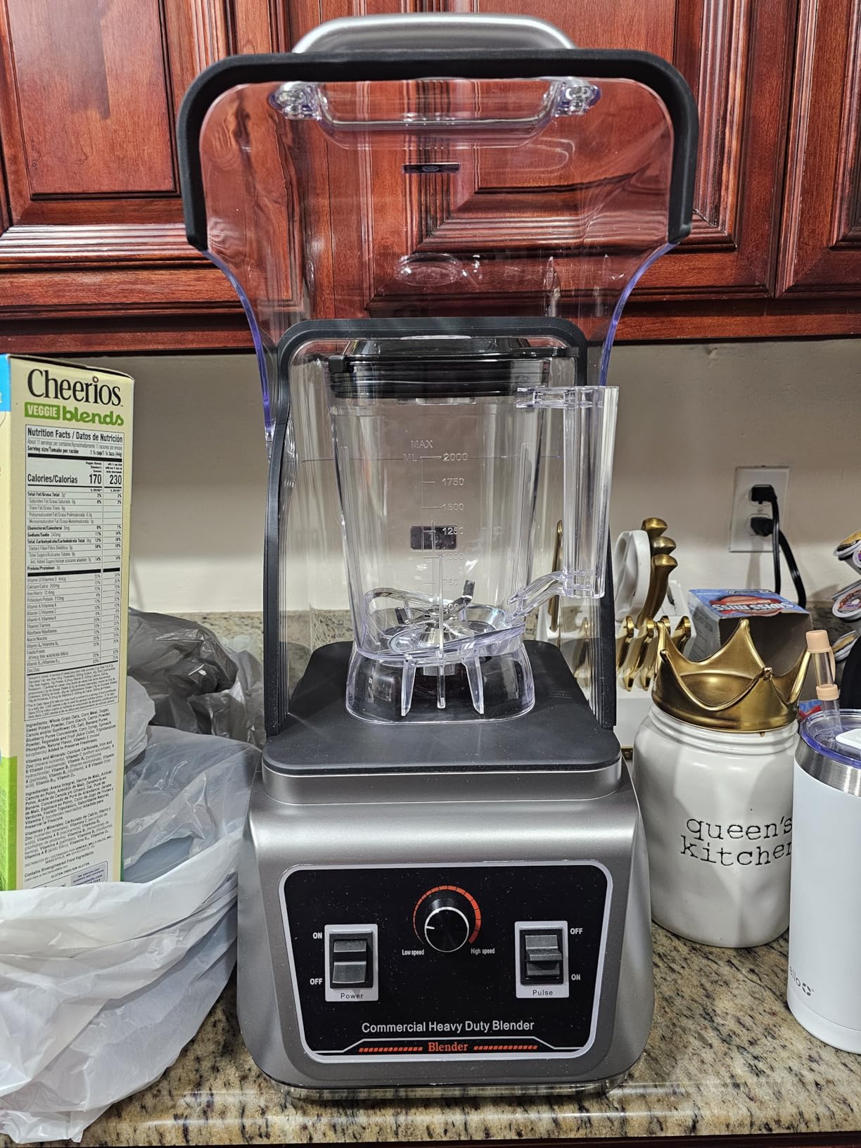 Commercial Blender with Soundproof Shield, 70 Oz Quiet Professional Blenders, Heavy Duty Blender with Strong and Quiet Professional-Grade Power, Self-Cleaning, Quiet Sound Enclosure, 2200W customer photo 2