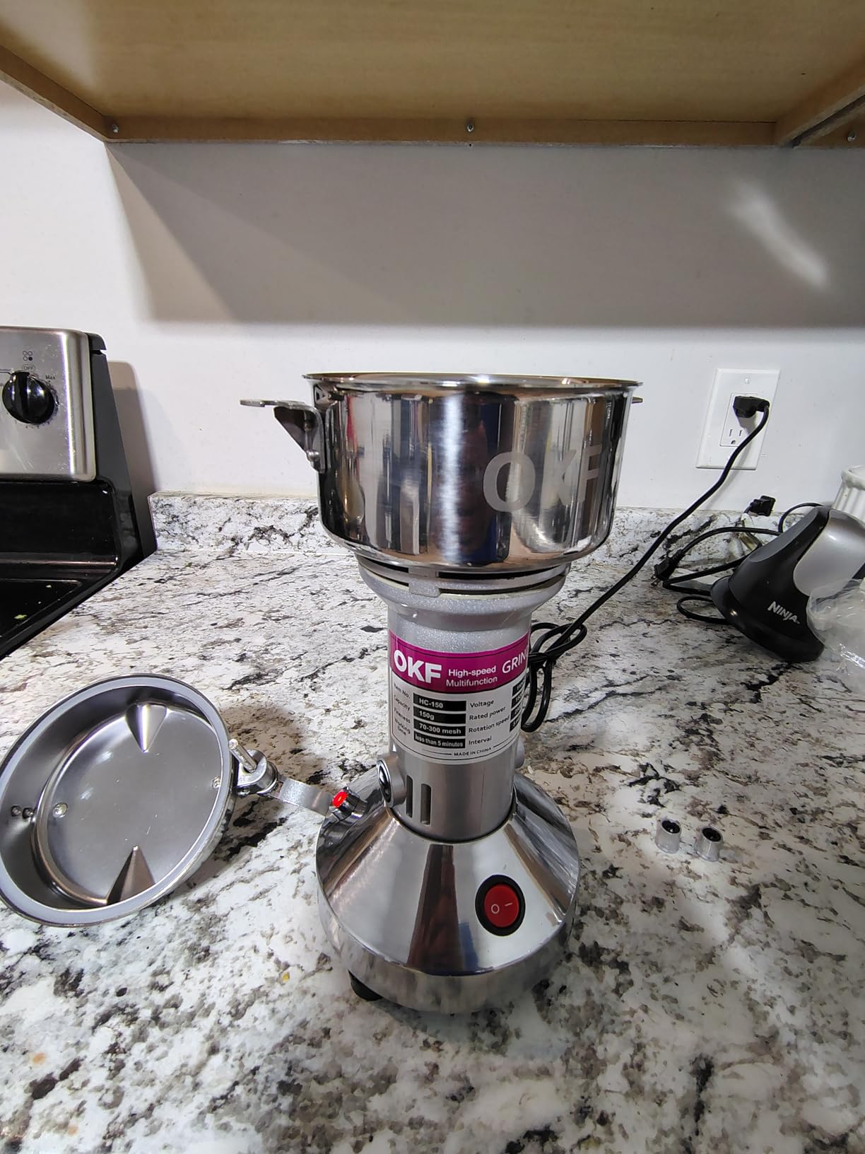 1000g Grain Mill, 304 Stainless Steel Spice Grinder, 3000W High-speed Commercial Flour Mill, Superfine Flour Mill Grinder for Home, Grain Mill for Flour customer photo 2